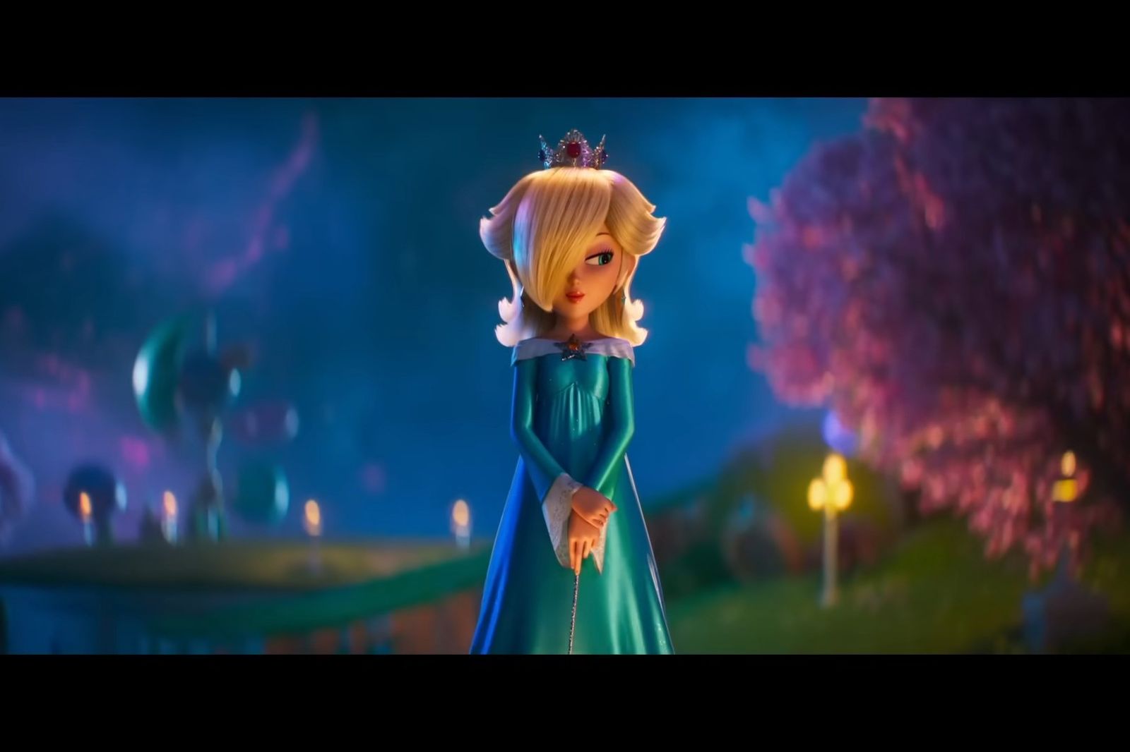 《超級瑪利歐銀河電影版》中,驚奇隊長布麗拉森獻聲羅莎塔公主。翻攝環球影業官方Youtube