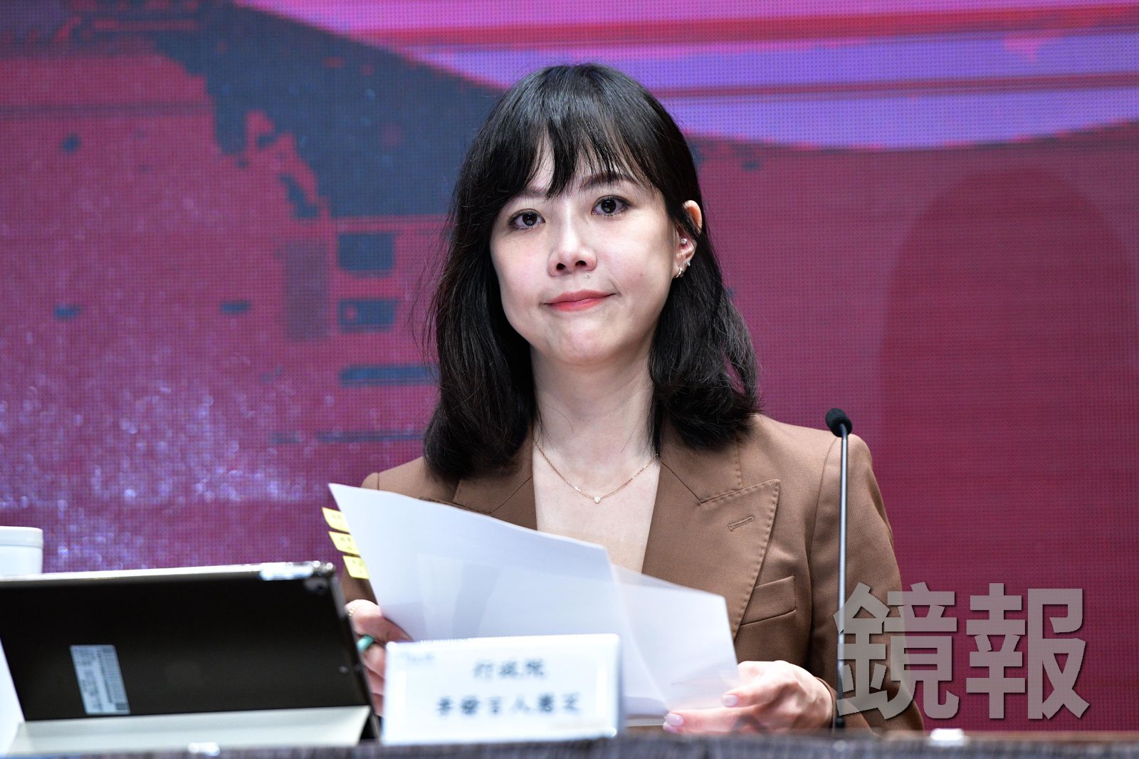 行政院發言人李慧芝表示,台灣是自由、平等、尤其是享有言論自由的國家,對於跨國鎮壓的不法行為無法容忍,並強力譴責。資料照片。攝影李智為