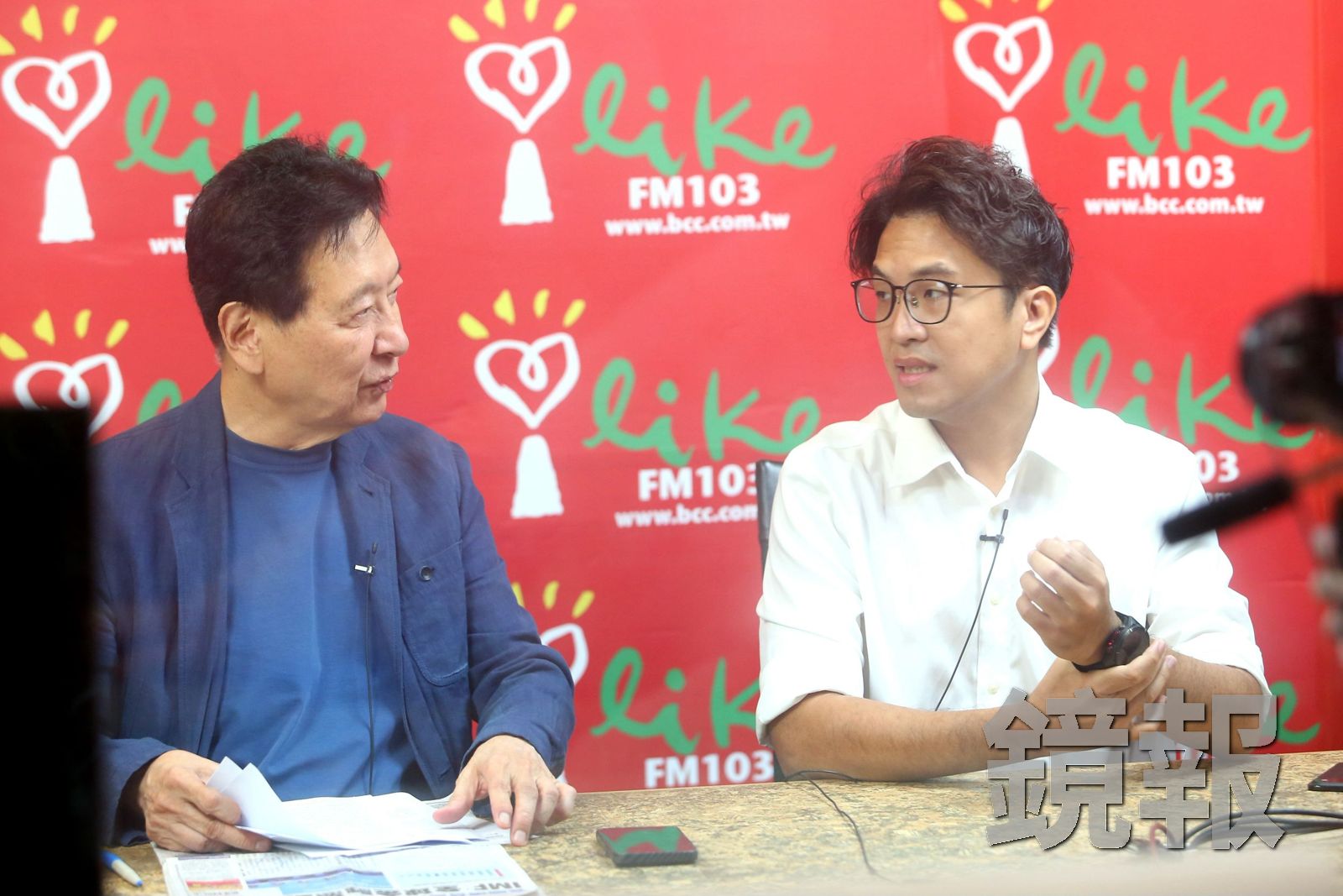 民進黨台北市長參選人沈伯洋今天(14日)二度接受媒體人趙少康網路節目專訪。攝影姜永年