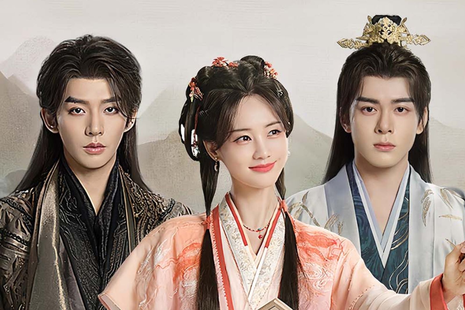 曾舜晞(右起)、李一桐、鄧為主演《雲秀行》。愛奇藝國際版提供