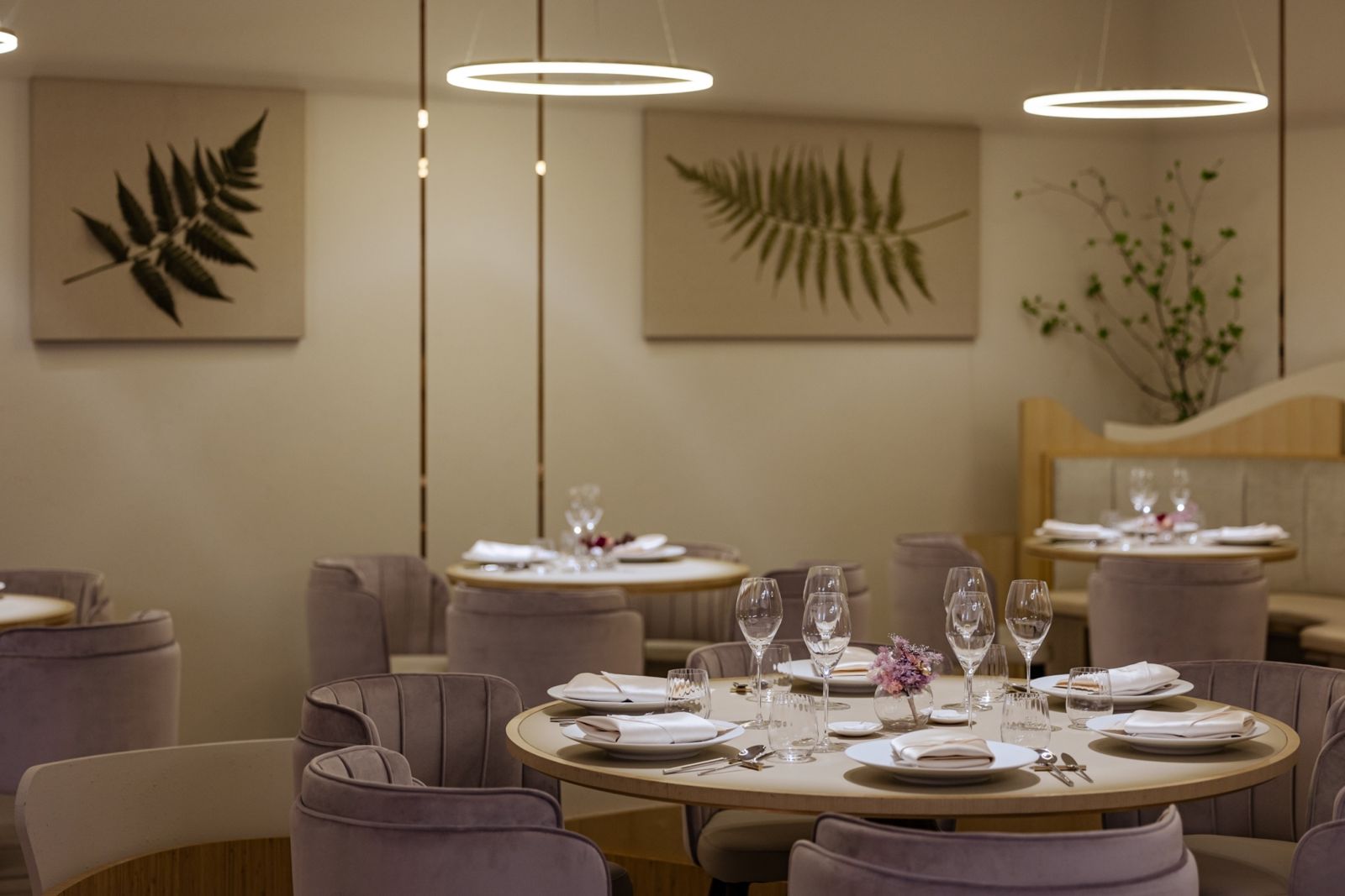 店內以沉穩大地色搭配低彩度暖粉色系家具呈現優雅氛圍。（圖片由方蒔提供）