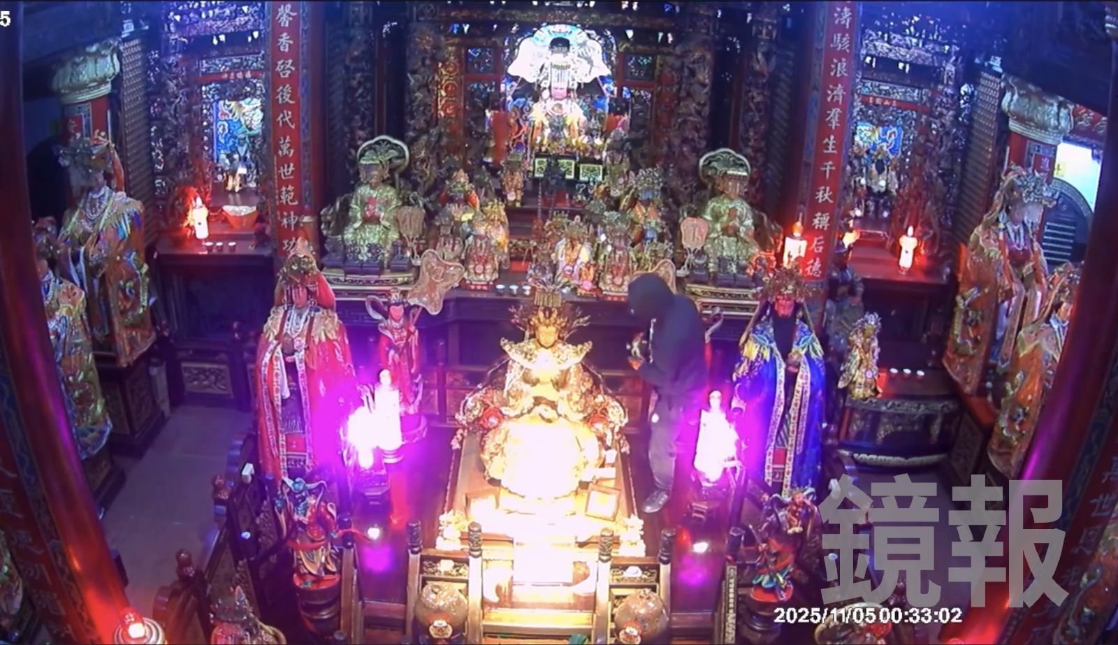 南方澳進安宮遭黑衣賊洗劫 「珊瑚媽祖」金飾珠寶全被搬走 損失近3千萬