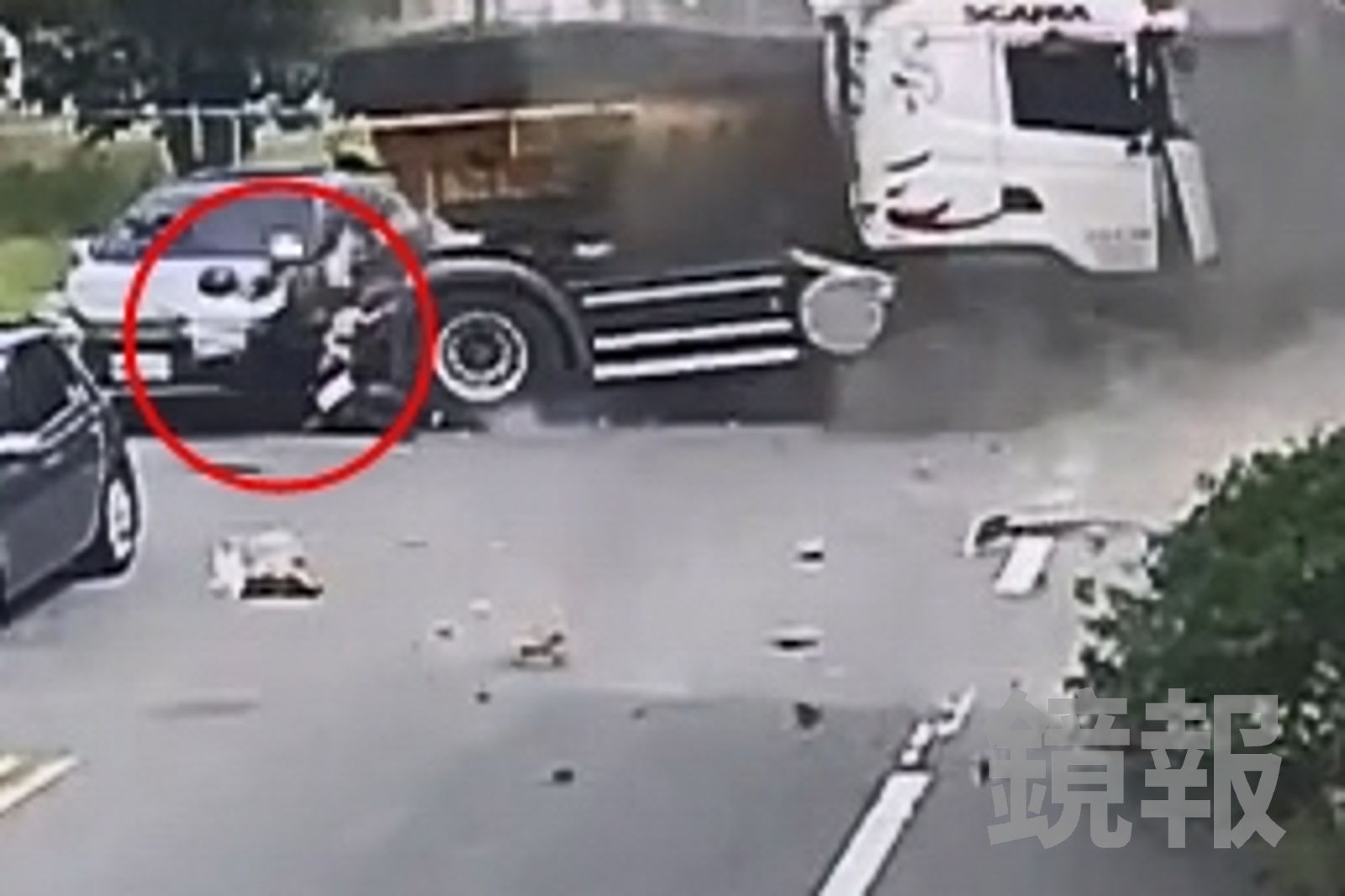 彰化又毒駕!35噸砂石車逆撞民宅、掃飛機車 駕駛毒檢「安非他命陽性」被捕