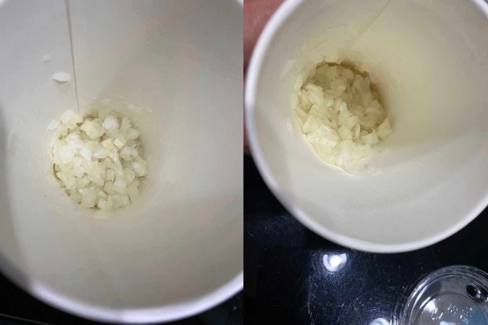 男網友表示在好市多拿杯子裝洋蔥，竟被排隊民眾嗆聲。圖／翻攝自「Costco 好市多 商品經驗老實說」臉書社團