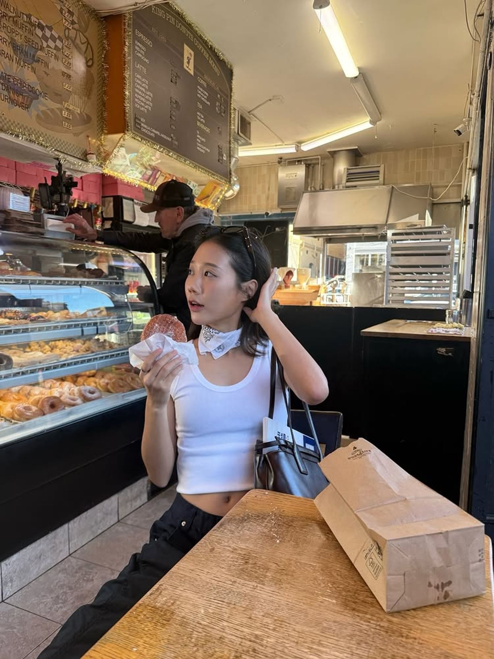 金針菇前往美國一個月。翻攝Instagram @ggu__kim