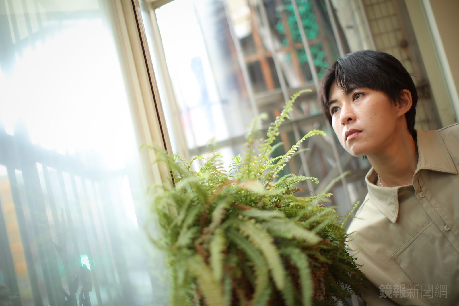 王彙筑個性簡樸單純，受訪時大方分享生活現況。李鍾泉攝