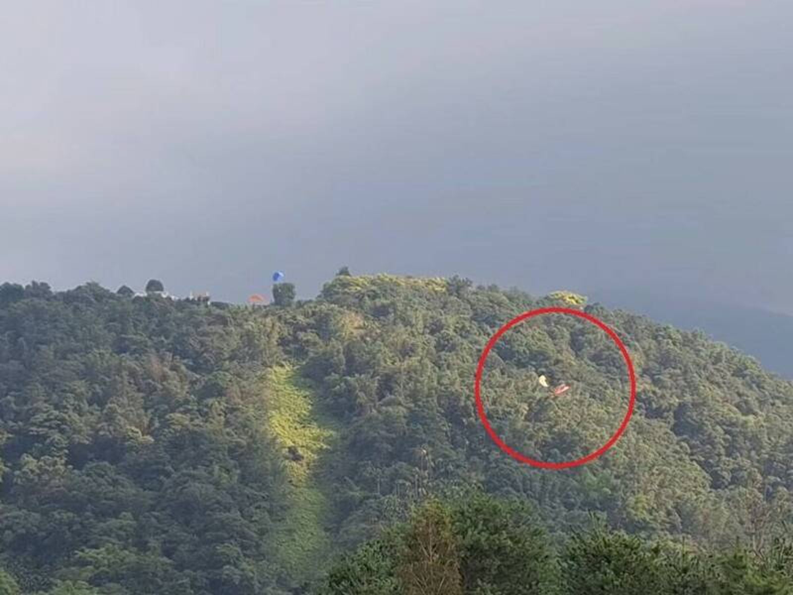 埔里虎頭山2飛行傘半空相撞墜林 港籍學員與台籍傘友幸運掛樹脫困無礙