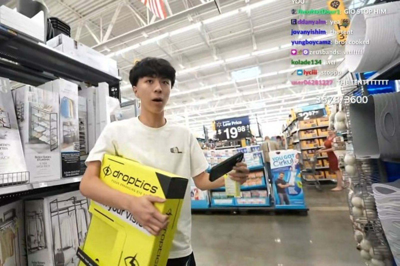 最強高中生Ray又遭炎上!疑在超市偷竊全程被錄下。圖/翻攝自Twitch