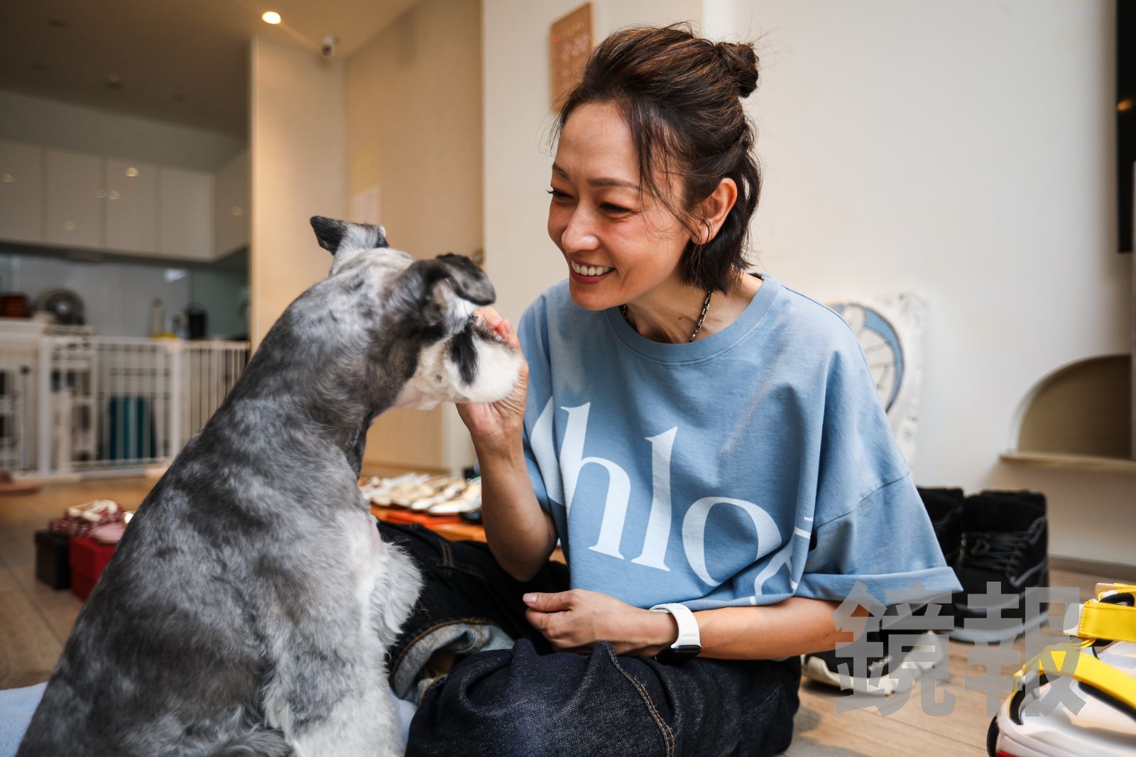 潘慧如相當照顧毛孩子們。攝影鄒保祥