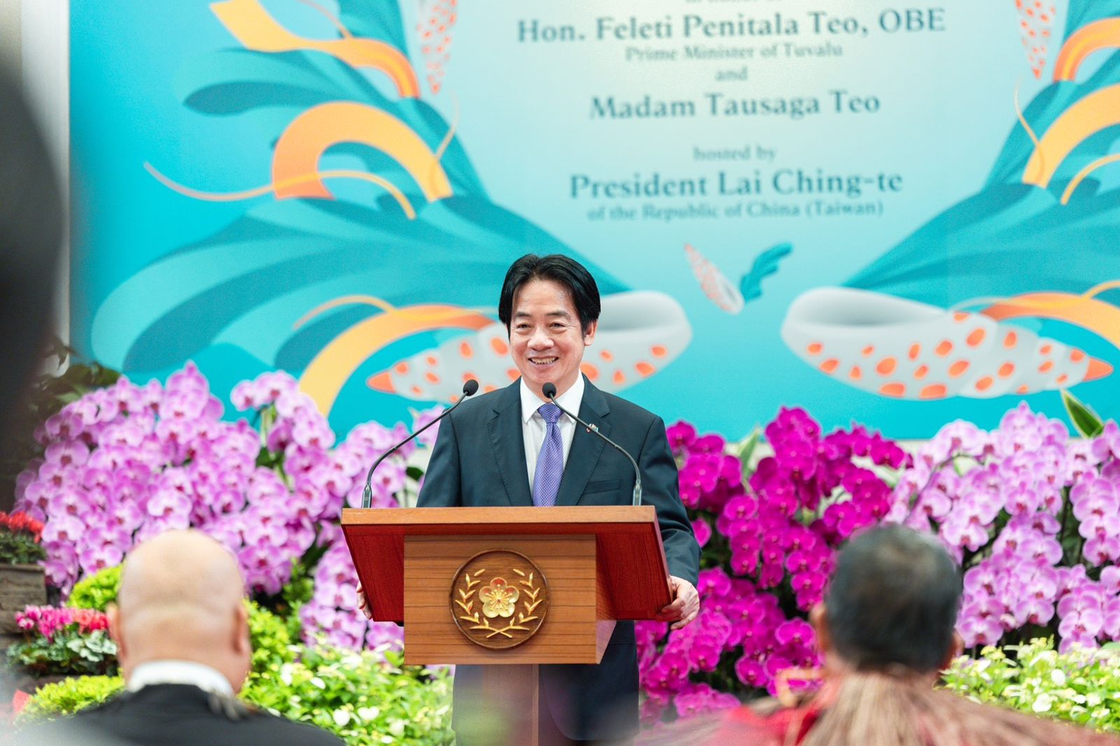 賴清德總統軍禮歡迎吐瓦魯國總理 盼攜手面對地緣政治挑戰