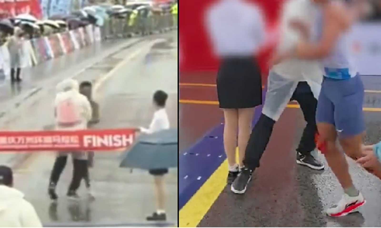 馬拉松賽事爆烏龍！冠軍選手終點線前被攔停帶走　裁判下場慘了