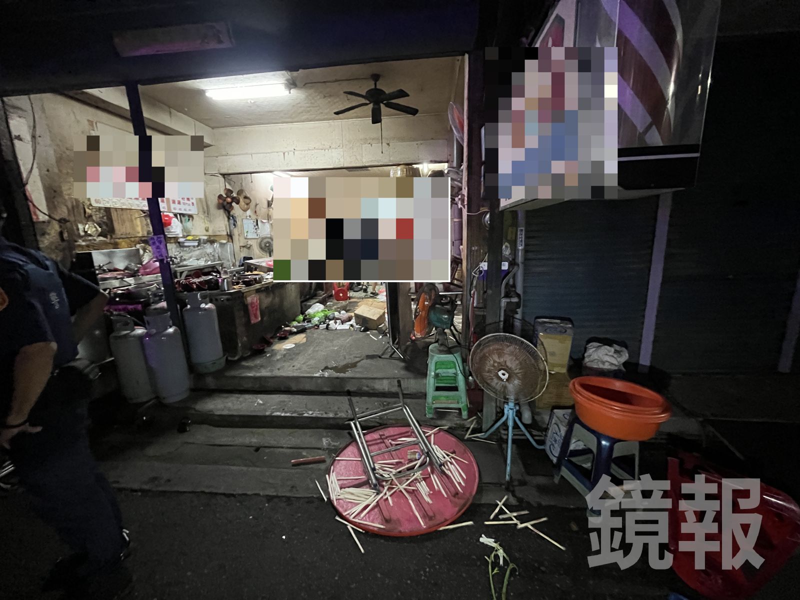 台中清水區深夜美食店家遭砸店。民眾提供