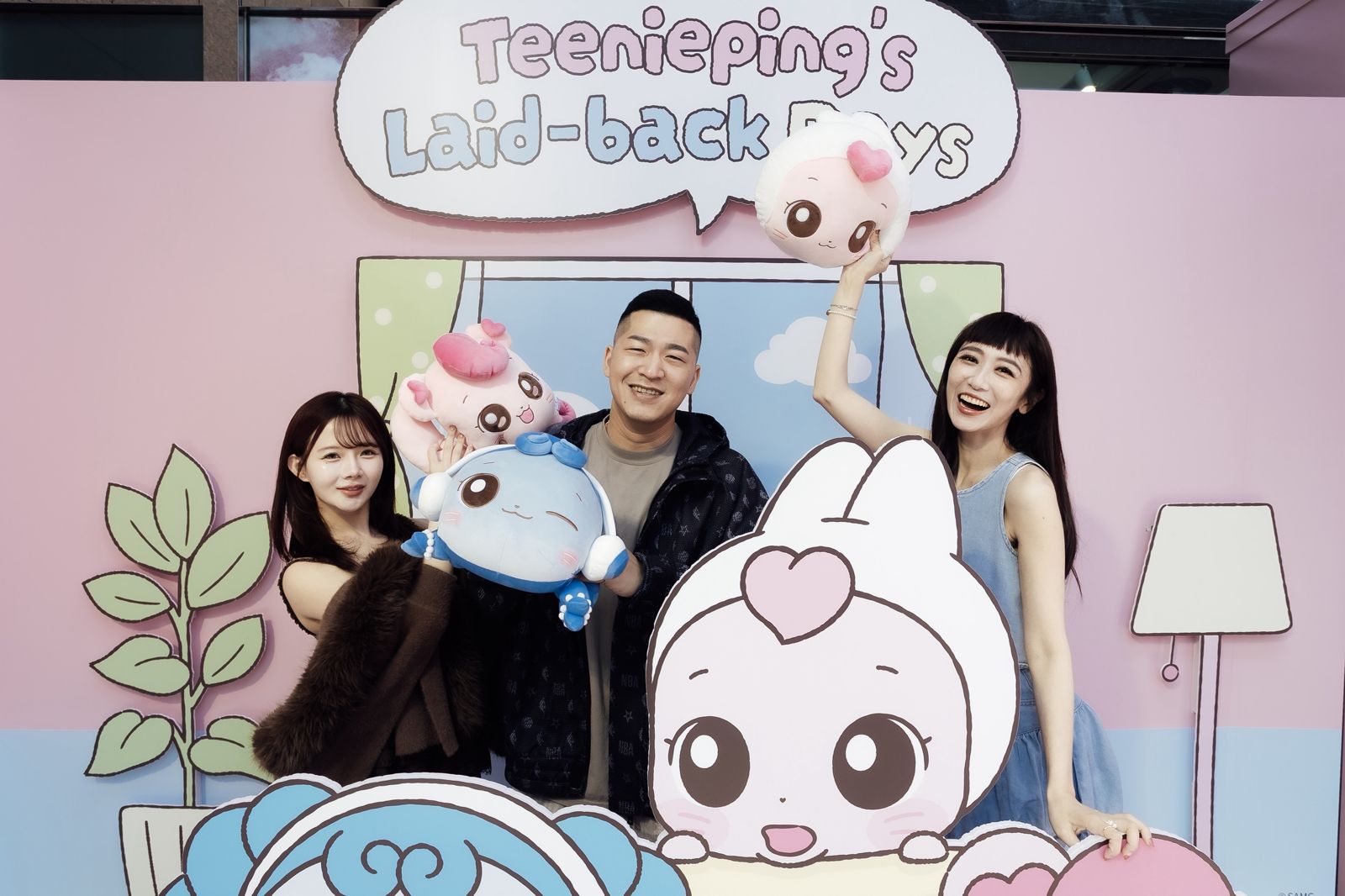 三人出席韓國IP《奇妙萌可》活動。像素匯提供