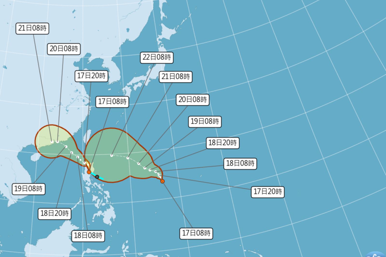 雙颱接力生成？準颱風米塔、樺加沙夾擊「威力不容小覷」　這天最靠近台灣