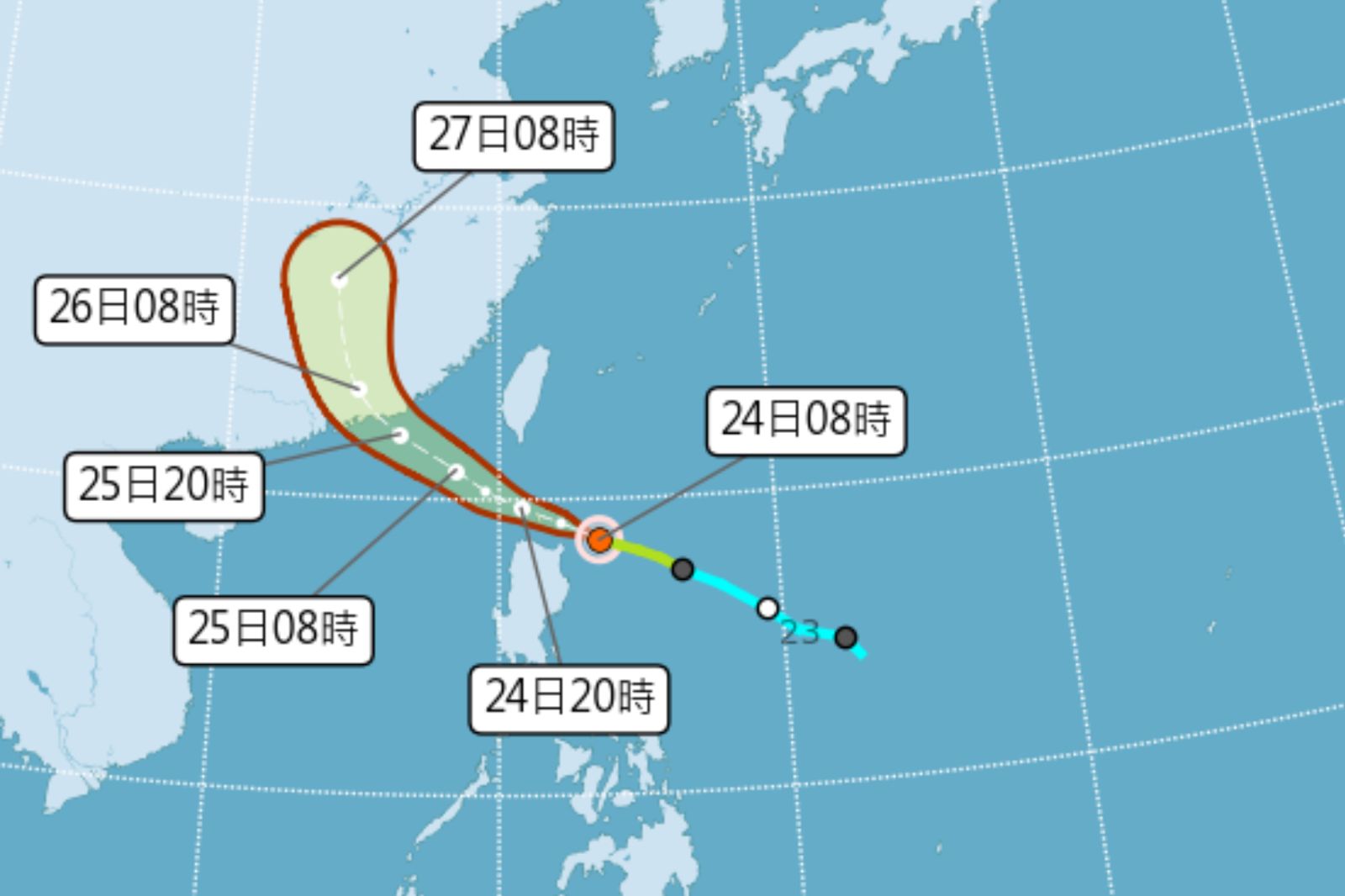 還沒命名就先發警報 「紅霞颱風」長胖增強!最靠近台灣時間、風雨最強地區曝光