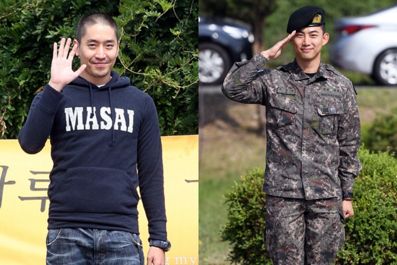 神話Eric（左圖）與玉澤演都為了當兵，放棄美國籍。翻攝NAVER