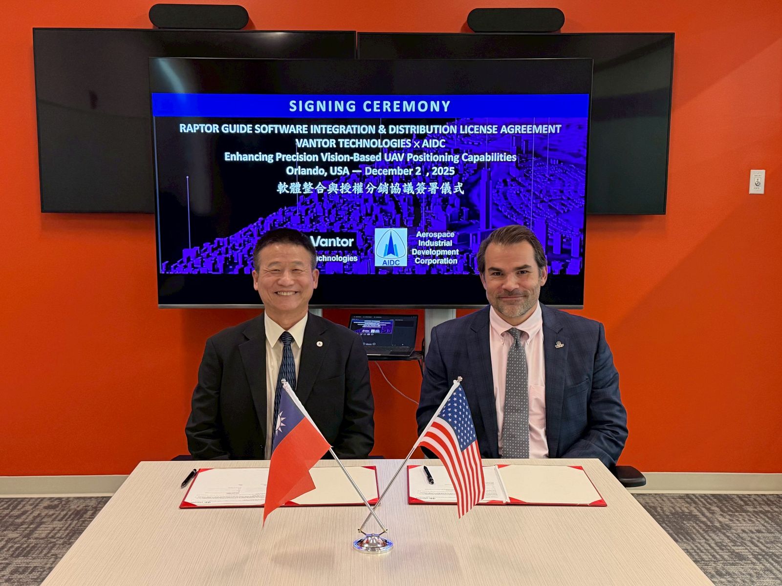 漢翔與美國Vantor簽署技術授權絕對定位精度　搶佔無人機決勝關鍵
