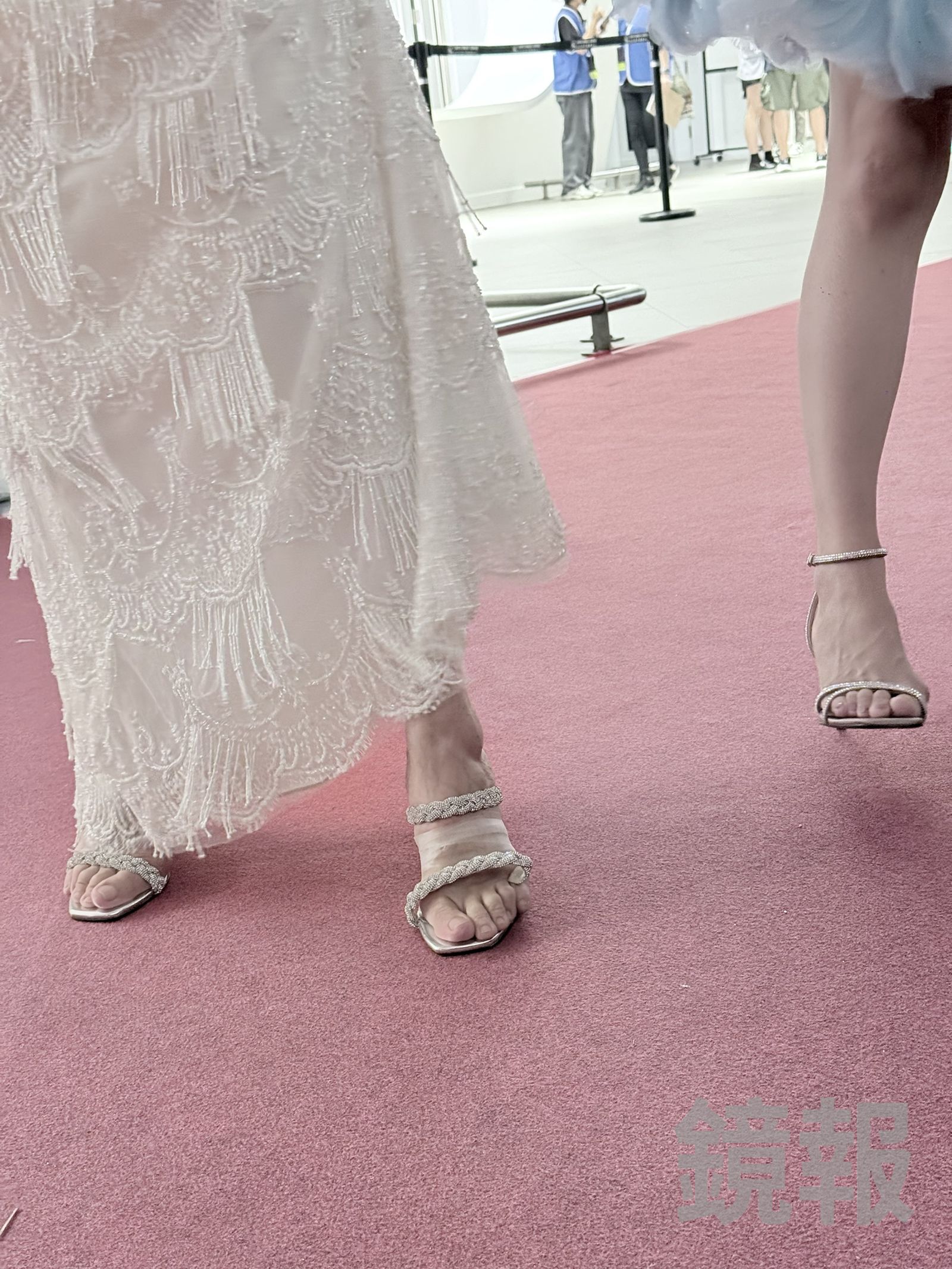 柯淑勤的鞋帶斷掉。潘佳琪攝