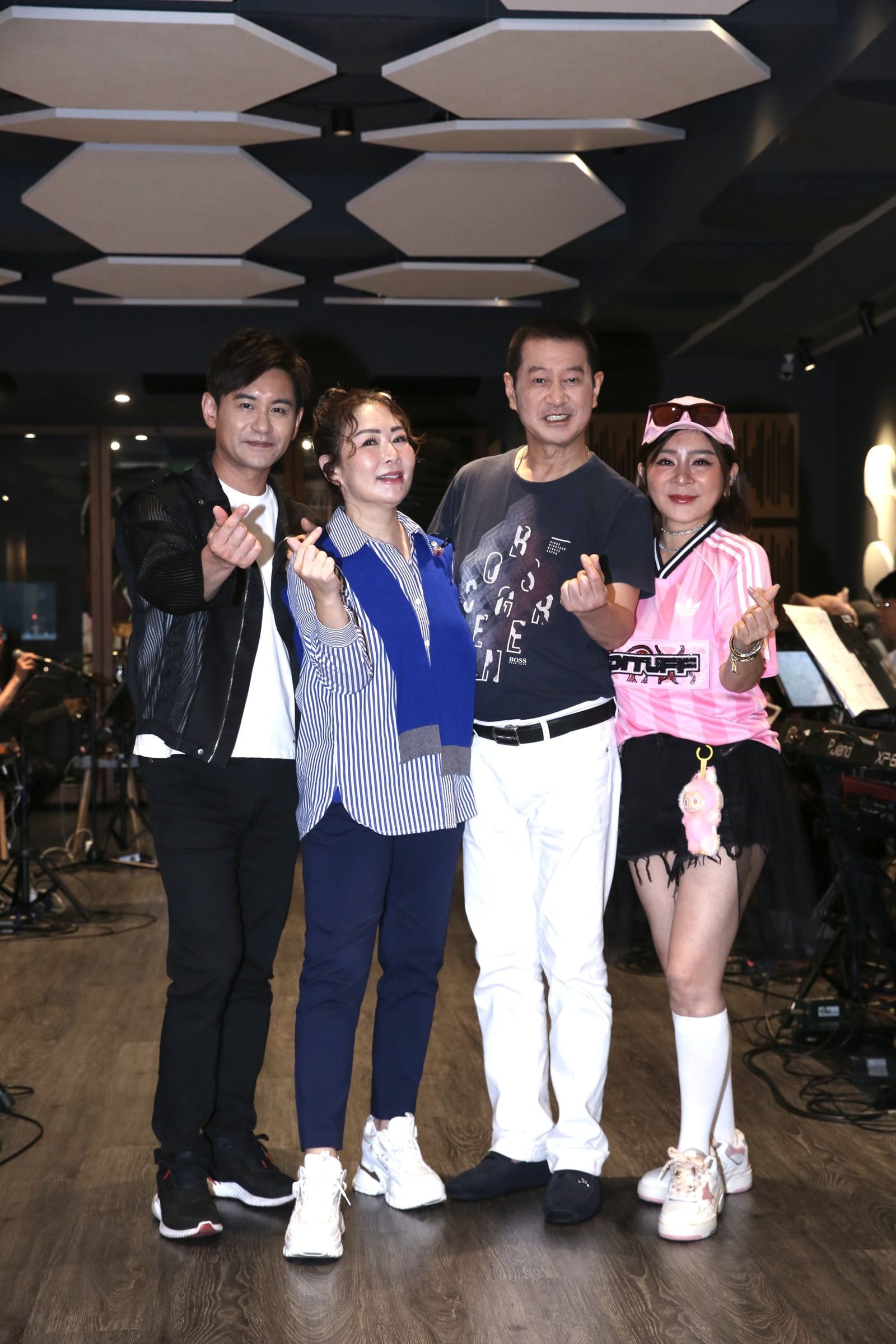 張秀卿、王彩樺、蔡小虎及吳俊宏5日一同為演唱會進行彩排。董孟航攝