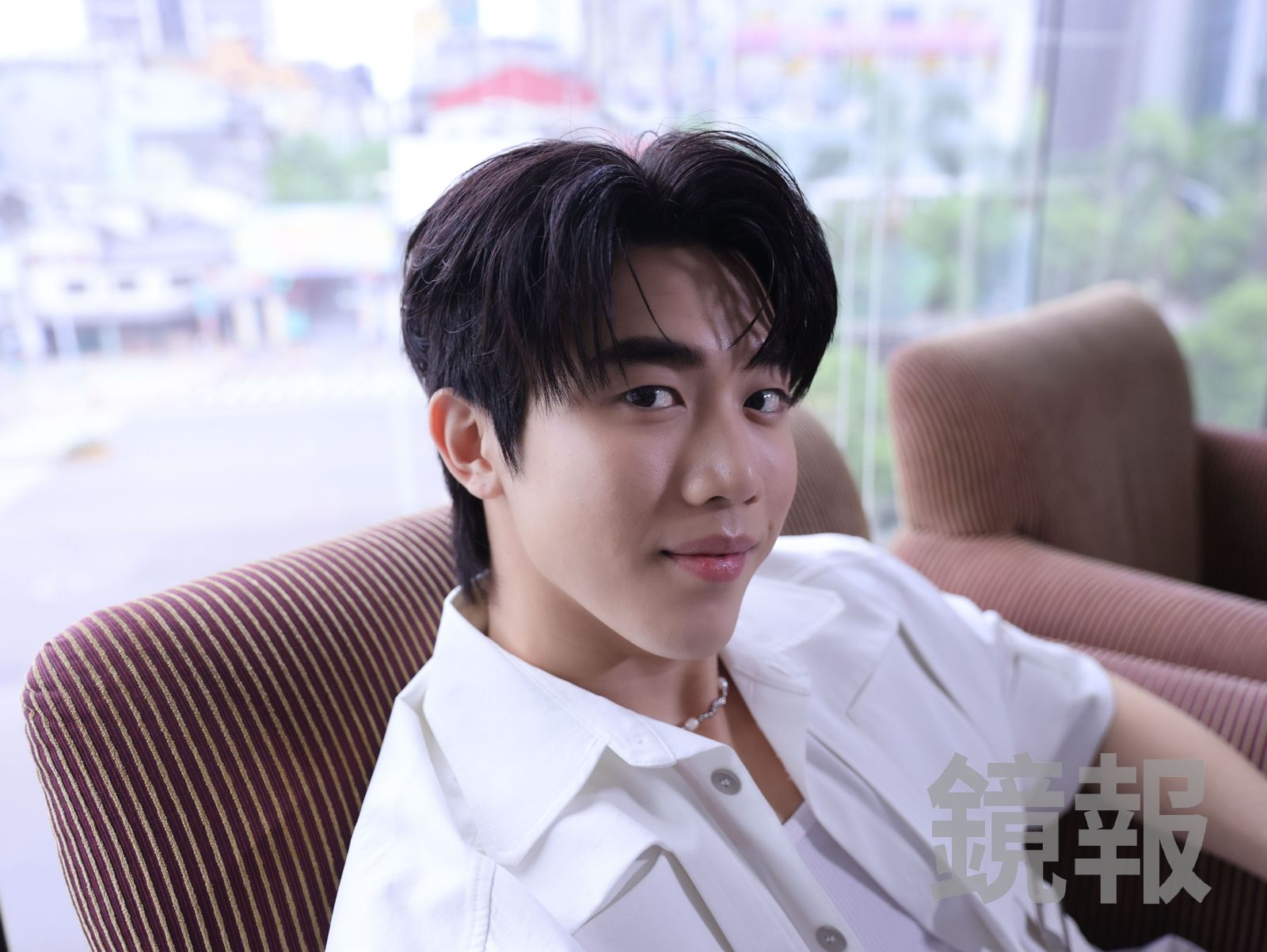 韓晨專訪時，時不時會說出金句。劉耀勻拍攝