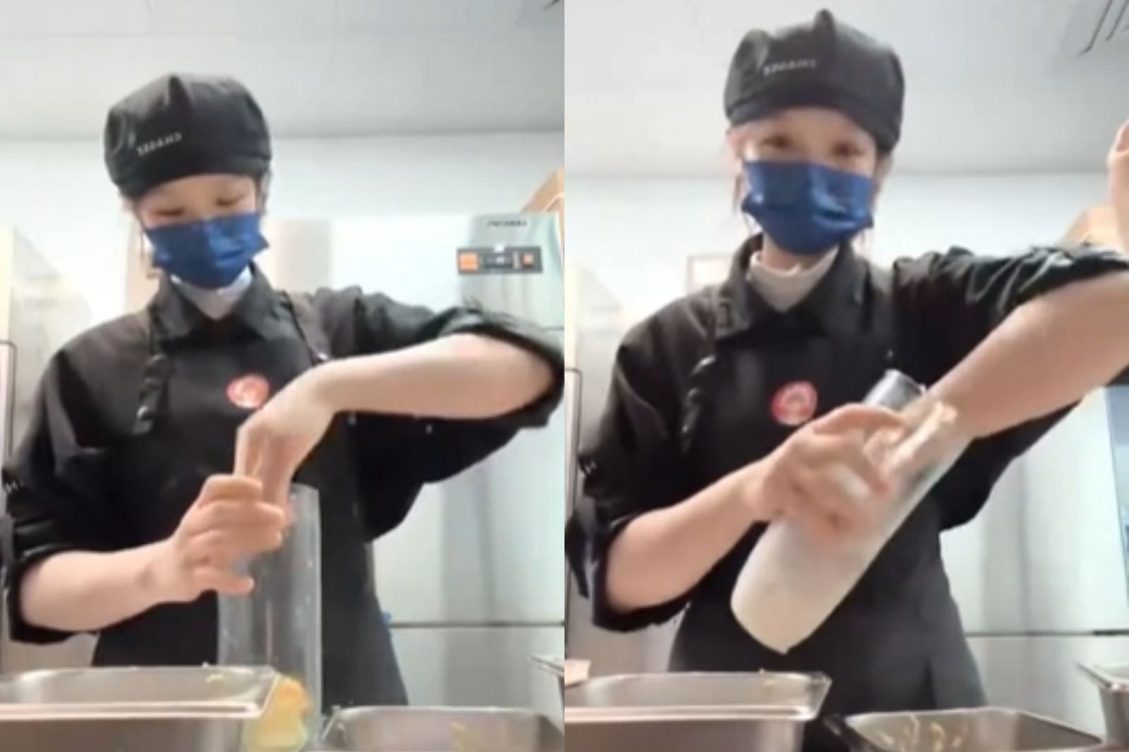 正妹店員「徒手抓冰、攪奶茶」!噁爛畫面曝 霸王茶姬:跟風網路迷因