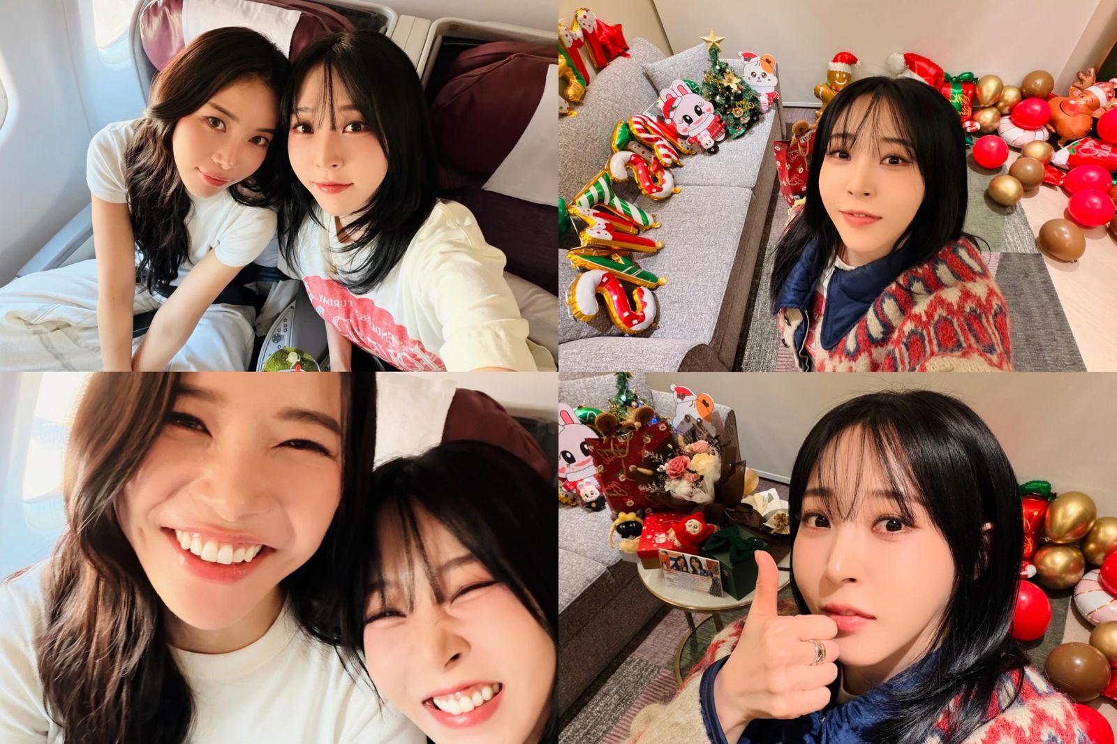 兩人昨搭機來台參與活動，被粉絲笑說「把飛機當高鐵搭」。翻攝IG@mo_onbyul