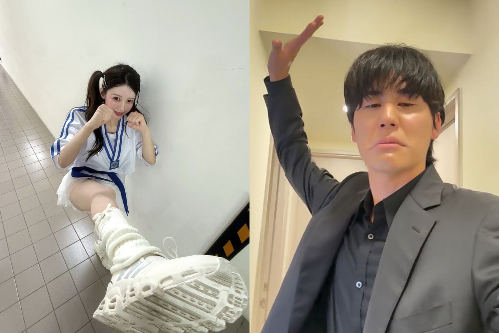跟風《鐵拳教育》玩瘋了!男星自封「金武烈」狂呼巴掌 啦啦隊女神李雅英無辜喊:被打了