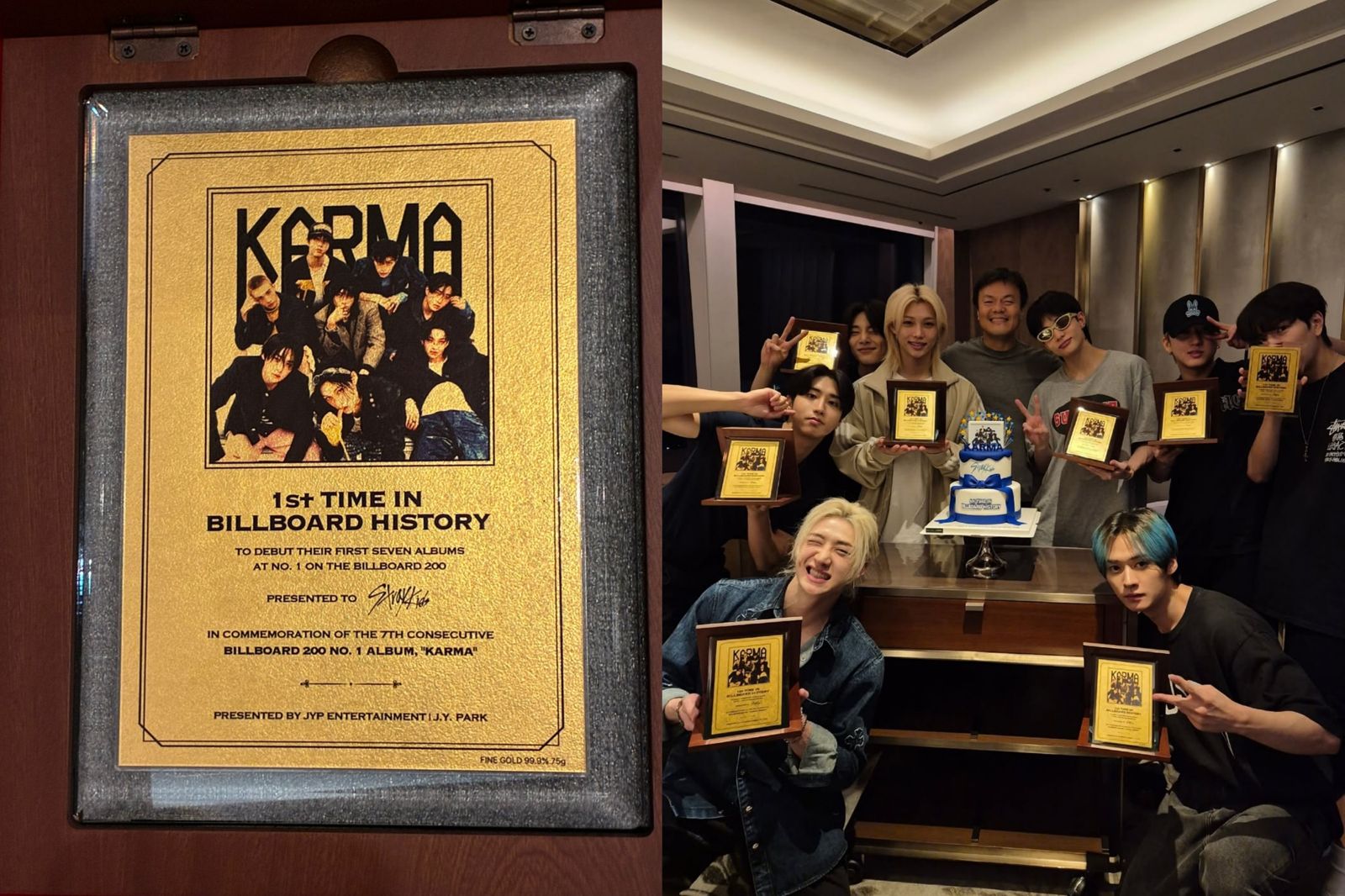 Stray Kids創告示牌新紀錄!朴軫永豪氣送8面金牌 價值250萬台幣