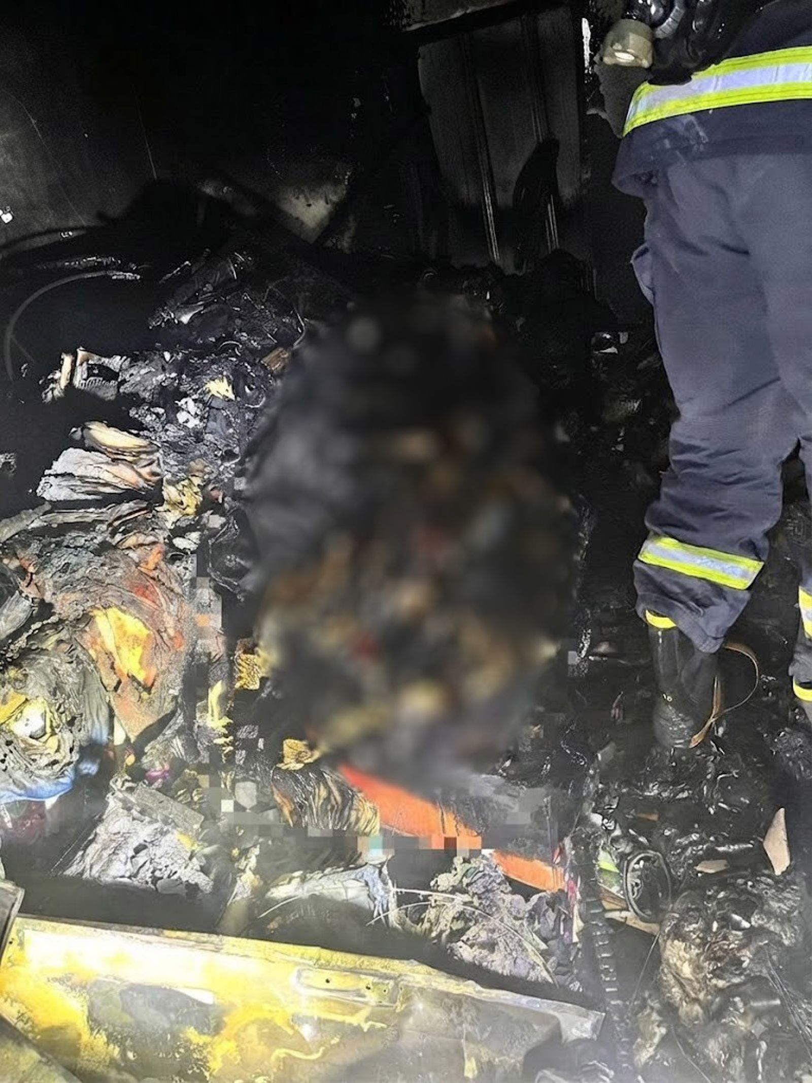 7旬男子臟器外露，死在屋內。彰化縣消防局提供