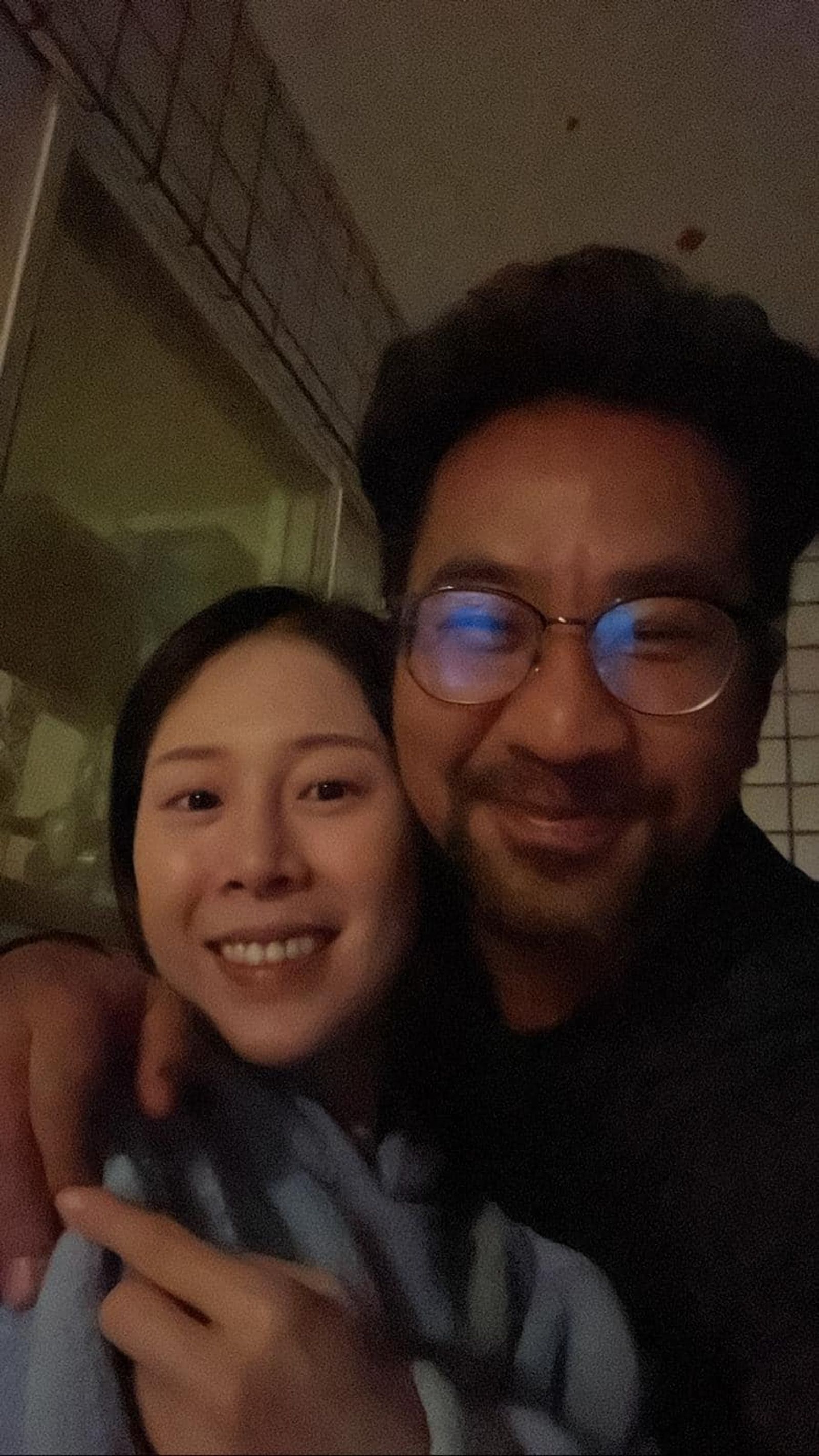 爆花（左）分享與老公黃健瑋夫妻相處之道。翻攝黃健瑋臉書