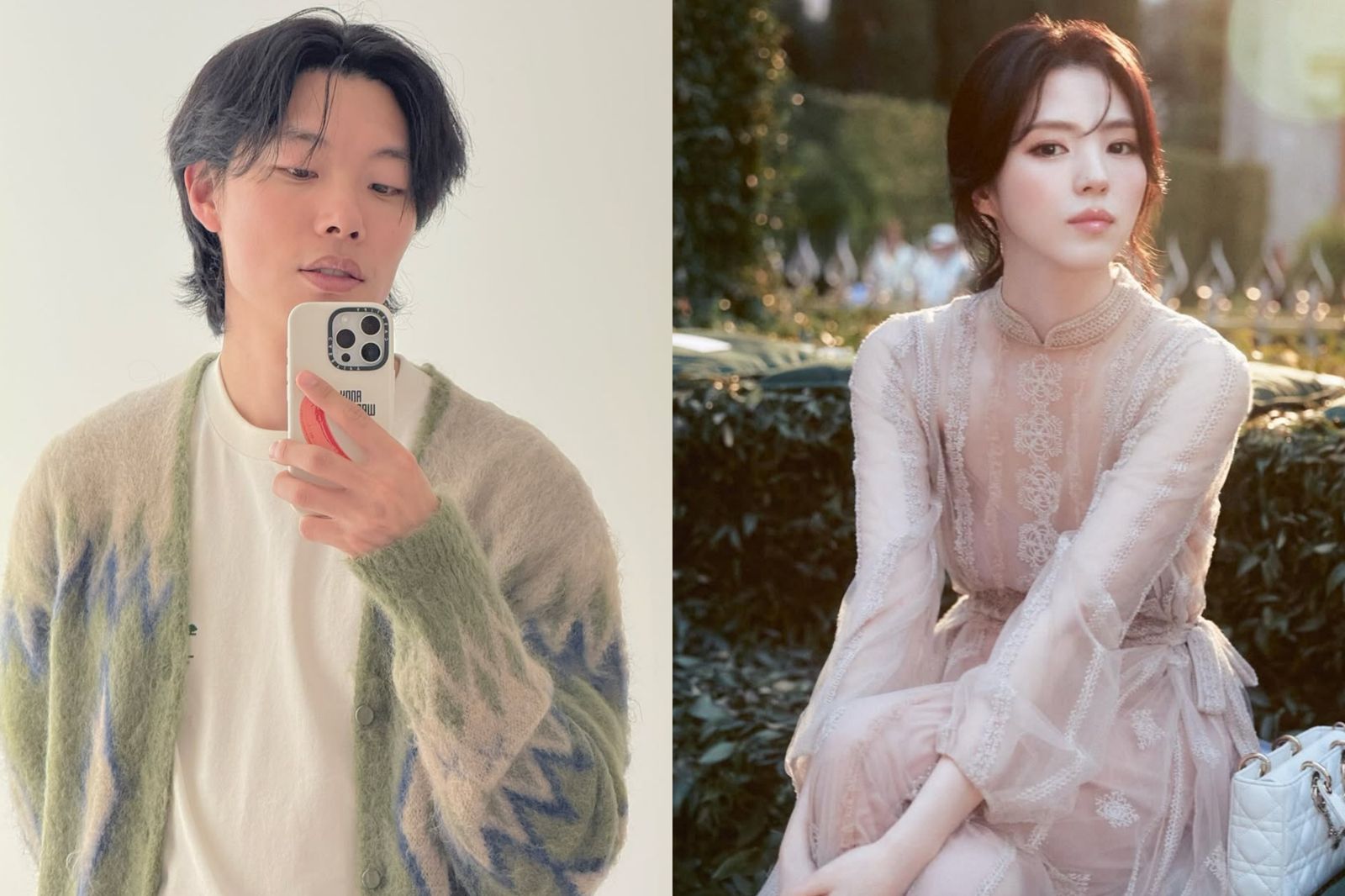 柳俊烈（左圖）、韓韶禧去年認愛2週就光速分手。翻攝IG@ryusdb、xeesoxee