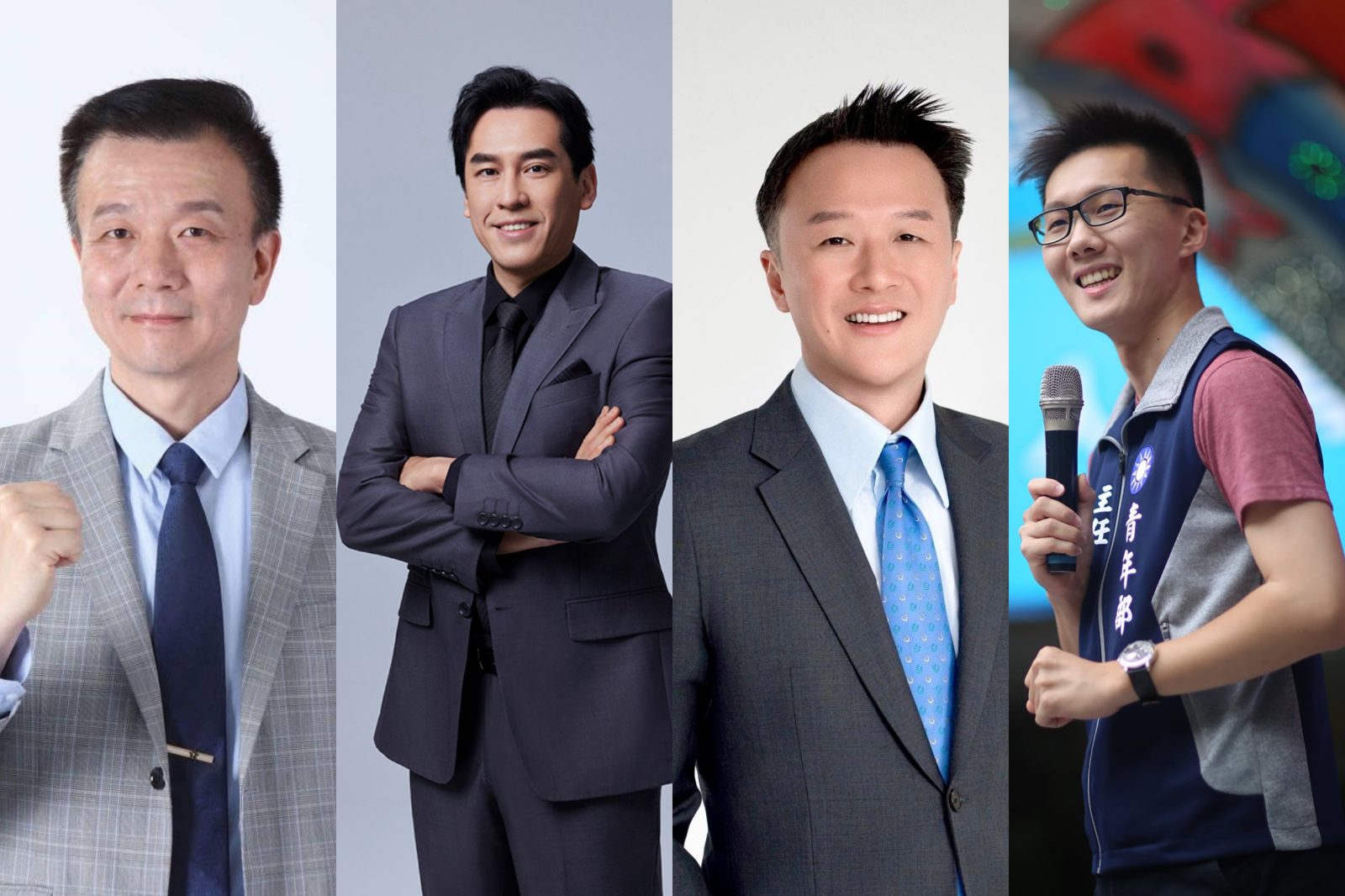 網友列出國民黨轉綠名單,包括于北辰、李正皓、黃暐瀚等人。圖/翻攝自于北辰臉書、Hit Fm、李正皓臉書、蕭敬嚴臉書