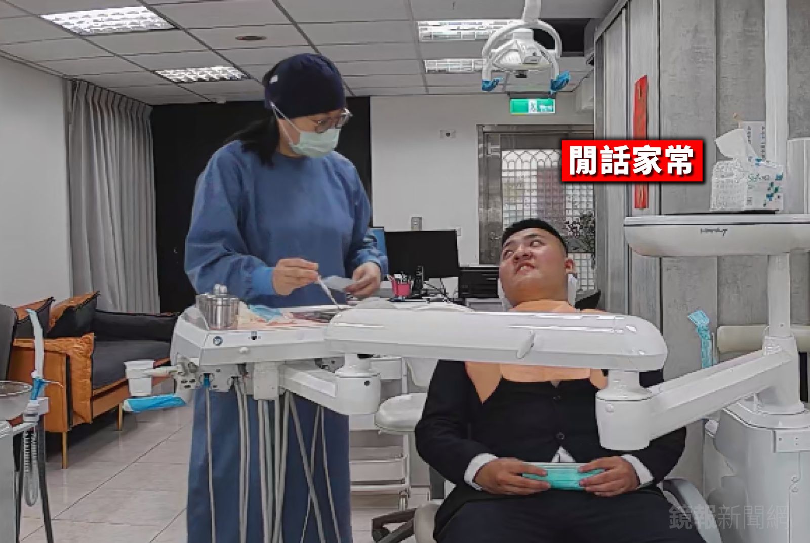 周男動手前還跟沈姓女牙醫閒話家常。翻攝畫面