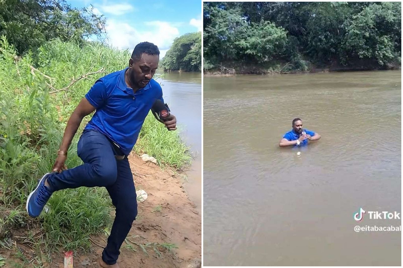 記者報導失蹤案　冒險涉水找人！真的踩到少女遺體