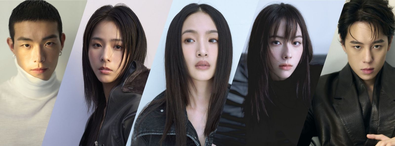 林依晨（中）率領同門師弟妹牧森（左起）、袁漠遙、林奕嵐、孫麥傑拍攝2026年年曆。周子娛樂提供