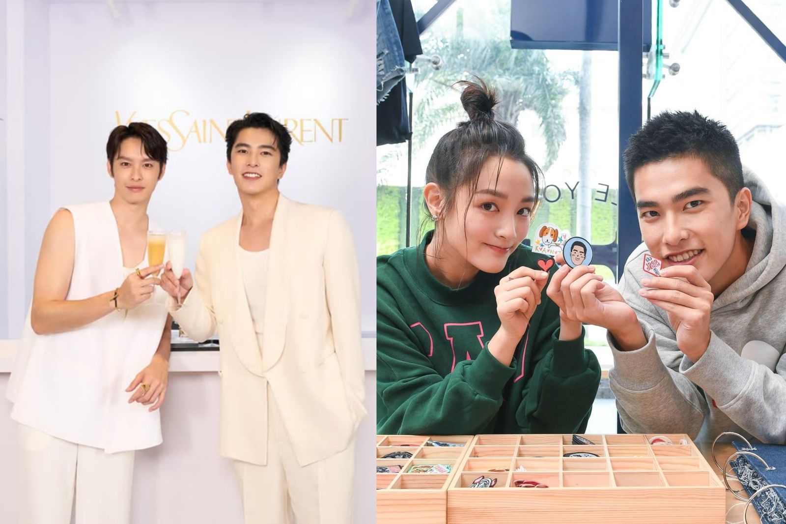 曾敬驊（右）與王淨（右二）在《返校》建立革命情感，與曹佑寧（左）也因王淨而有交集。翻攝曾敬驊IG