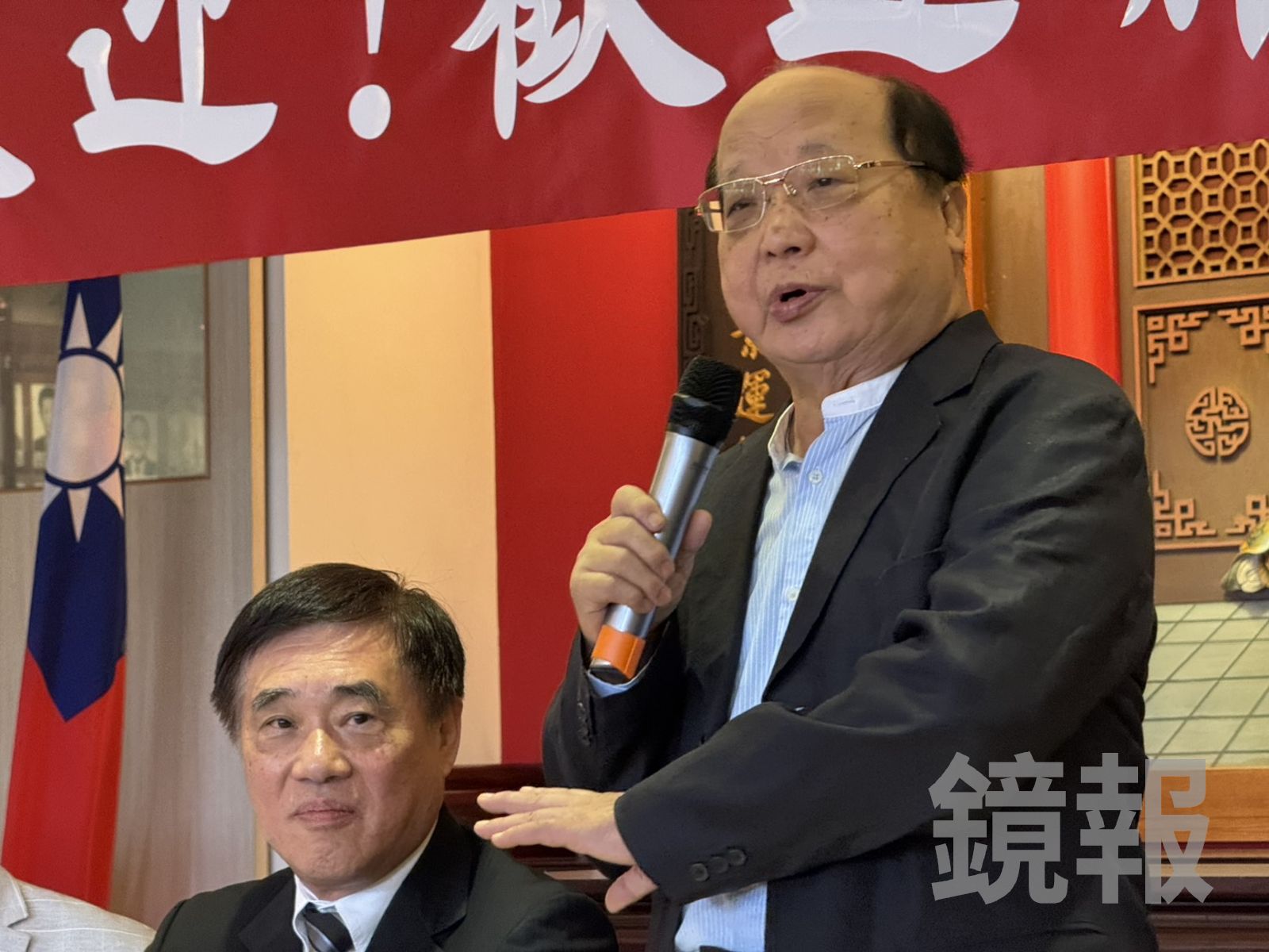 胡志強並提及，郝龍斌說「親美不跪美、和中不舔共、友日不媚日」，這話講到心裡去了，讓台灣人都覺得國家有方向、有立場，有自己的堅持。（圖／李奇叡攝）