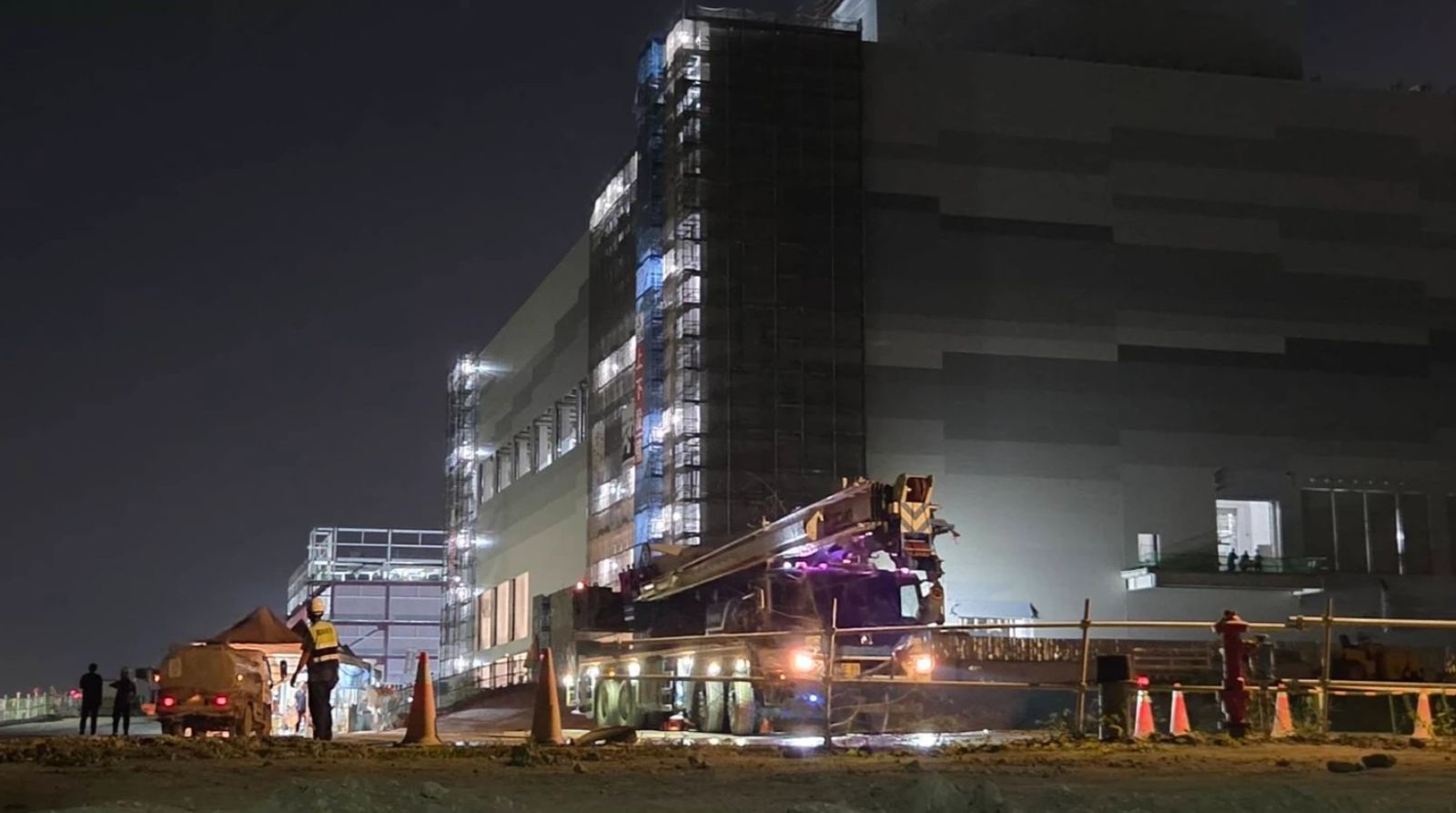 台積電高雄廠工安意外再增1死,37歲工人深夜不治共釀4死。讀者提供