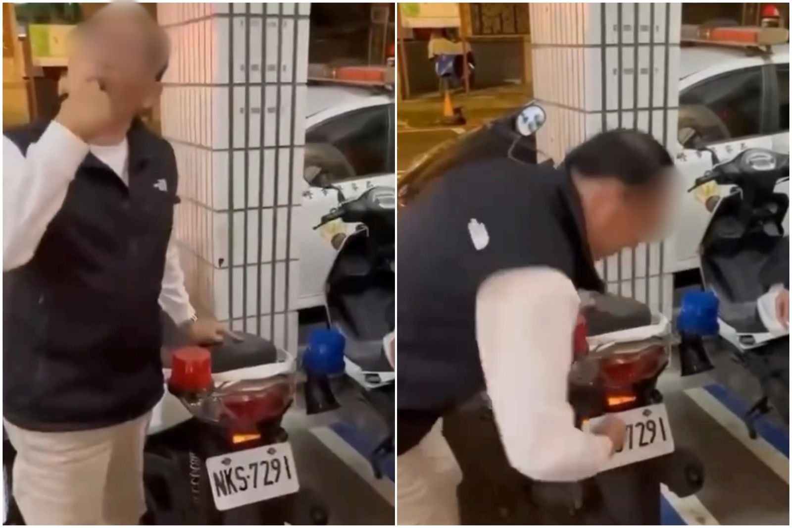 基隆派出所爆霸凌!所長「吸吮手指」抹車牌、大罵員警不洗車 全網怒了