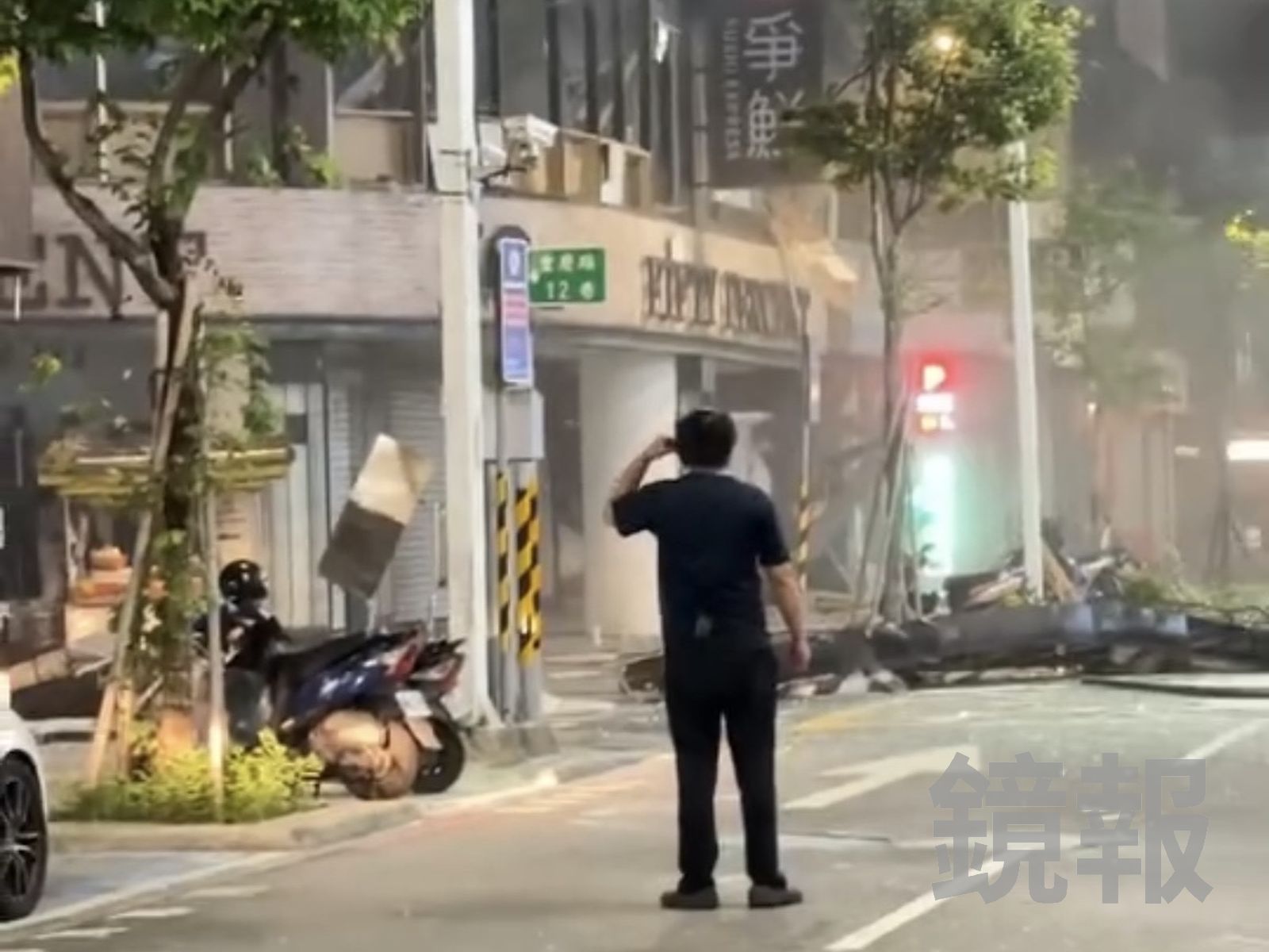 板橋爭鮮深夜氣爆。圖／讀者提供