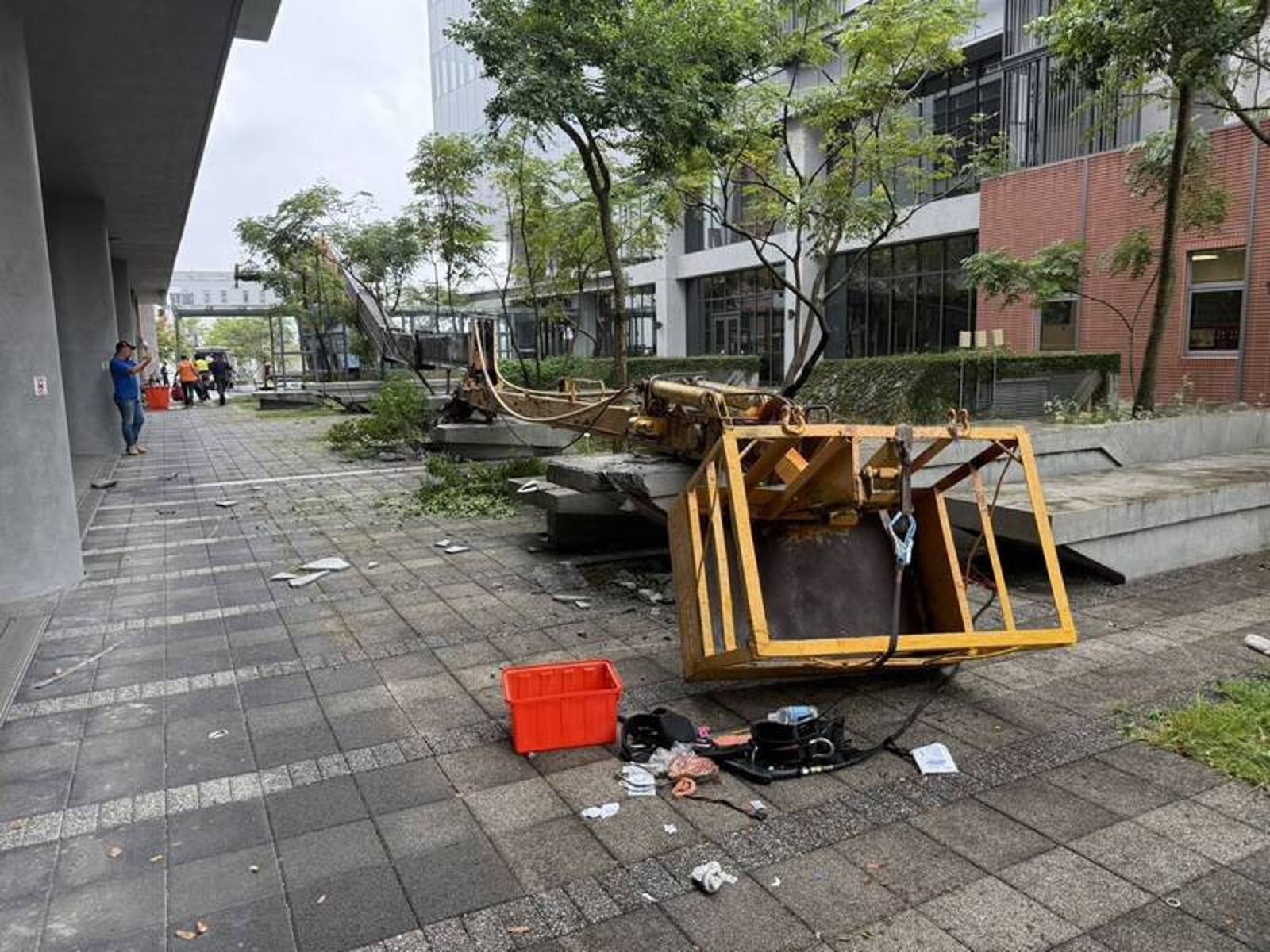 宜蘭科學園區工安意外。翻攝畫面