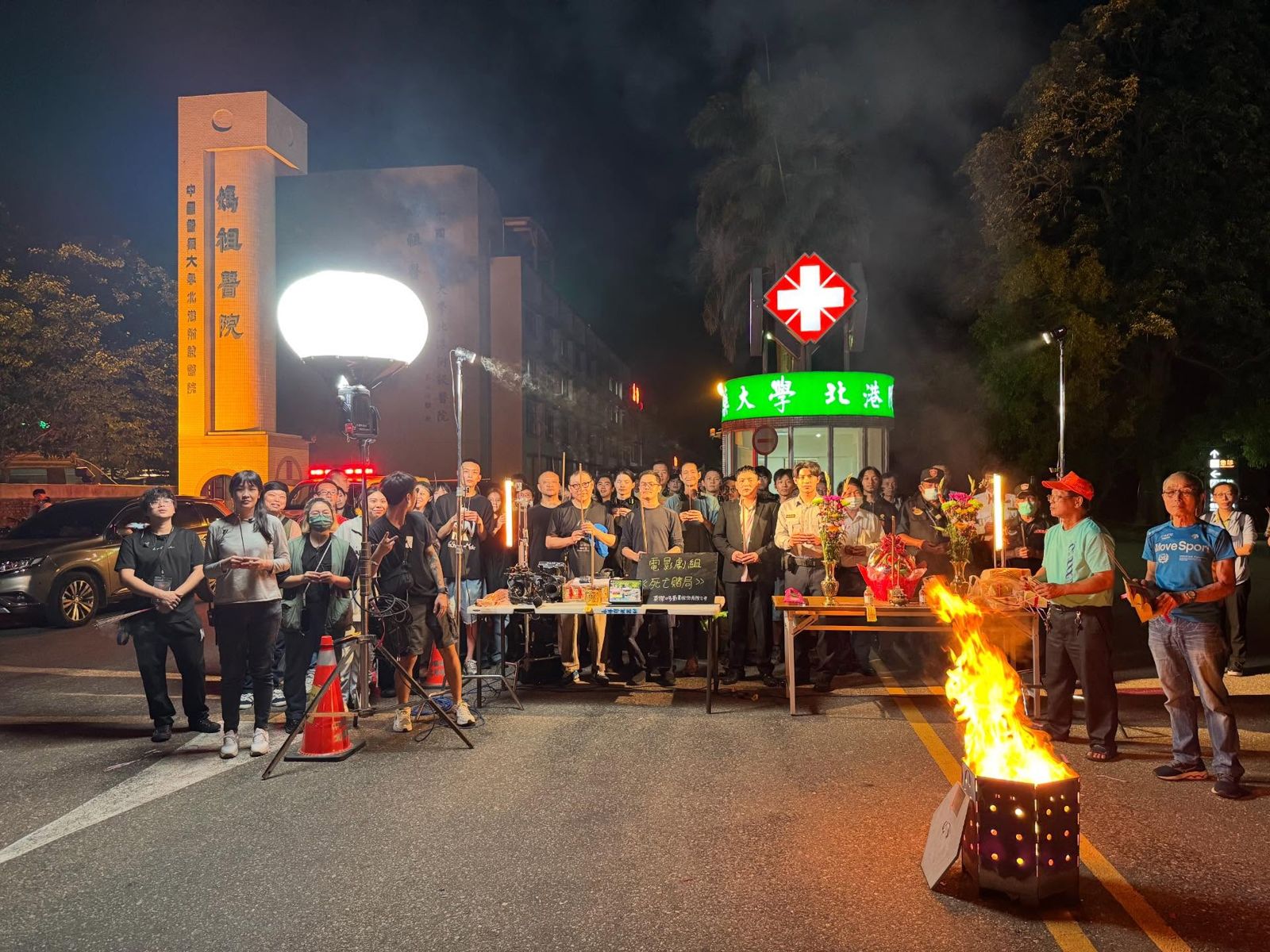 春風在雲林拍攝新片《死亡賭局》竟遇上白沙屯媽祖來加持。翻攝春風Threads