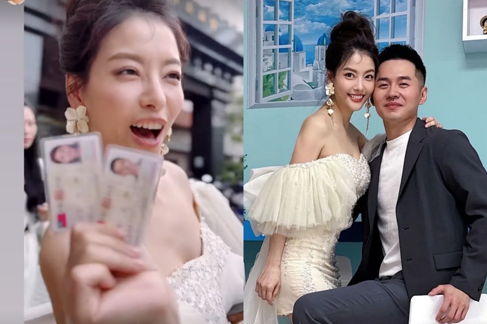 王樂妍從戶政事務所步出時開心秀身分證。翻攝王樂妍IG