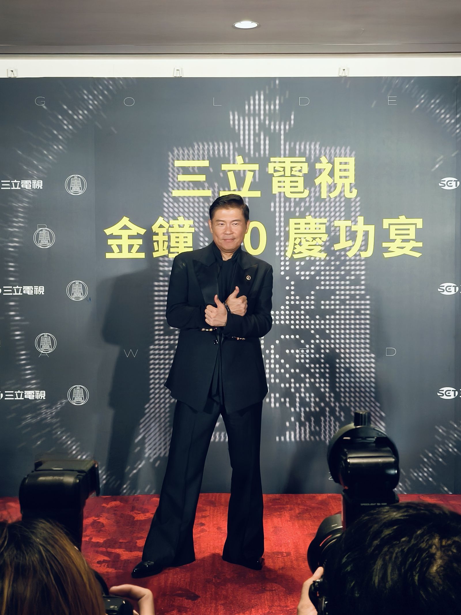 曾國城於典禮結束後受訪。尤嬿妮攝