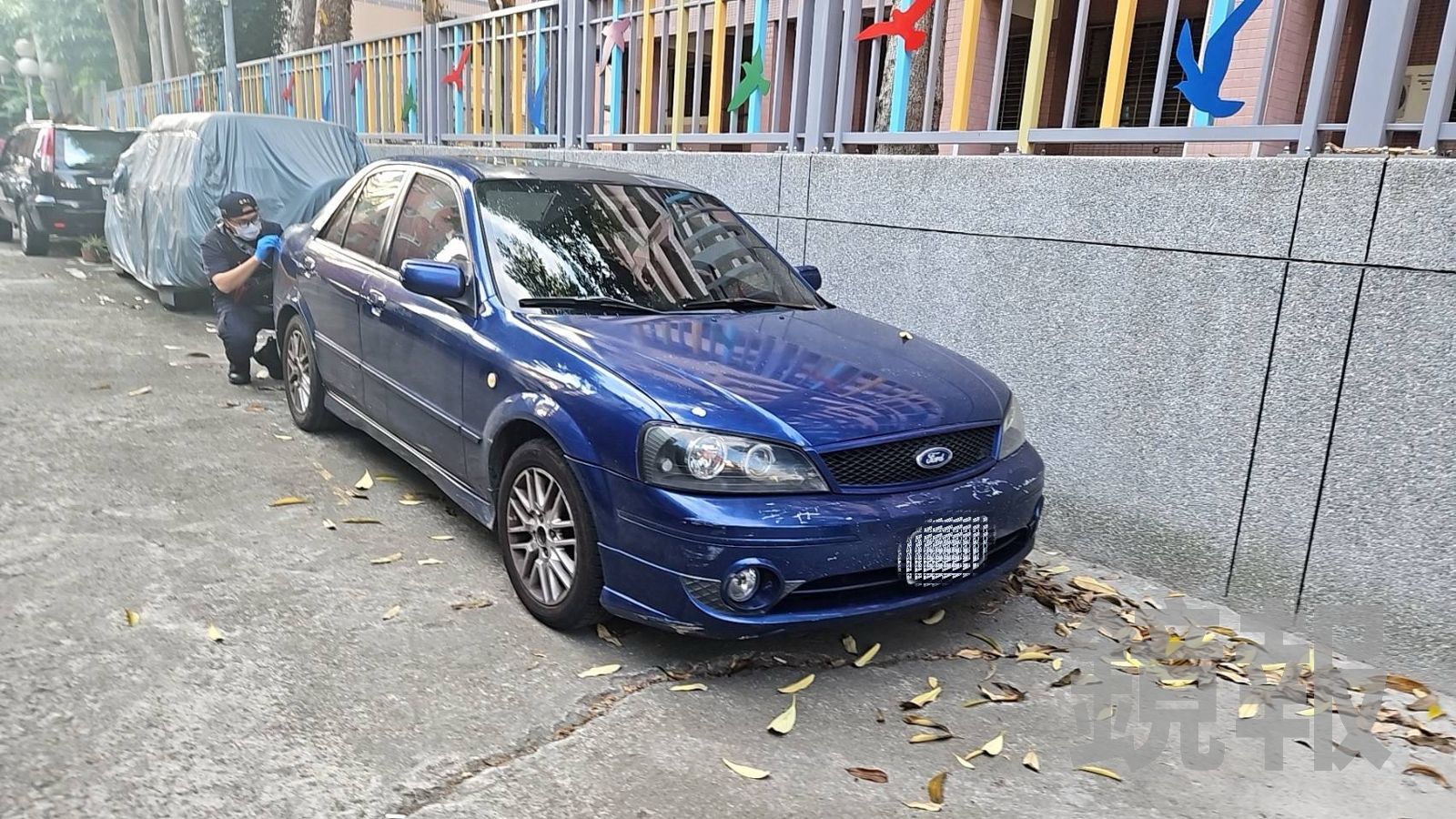 警方在樹林尋獲犯案車輛。警方提供