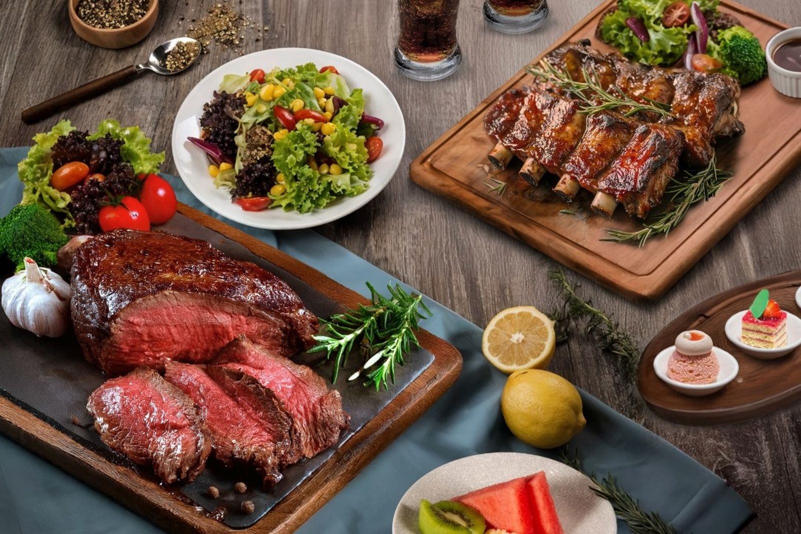 肉食控快衝！台北萬豪推肋眼牛排或BBQ豬肋排３小時吃到爽只要1280元