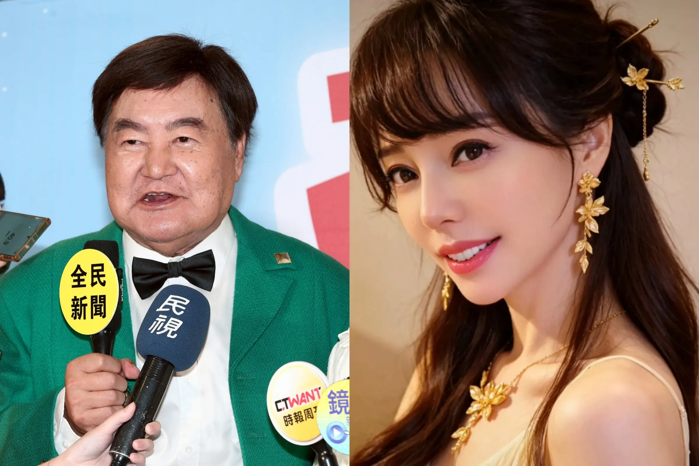 方駿（左）突罵狄鶯太寵小孩。李鍾泉攝、翻攝FB@狄鶯