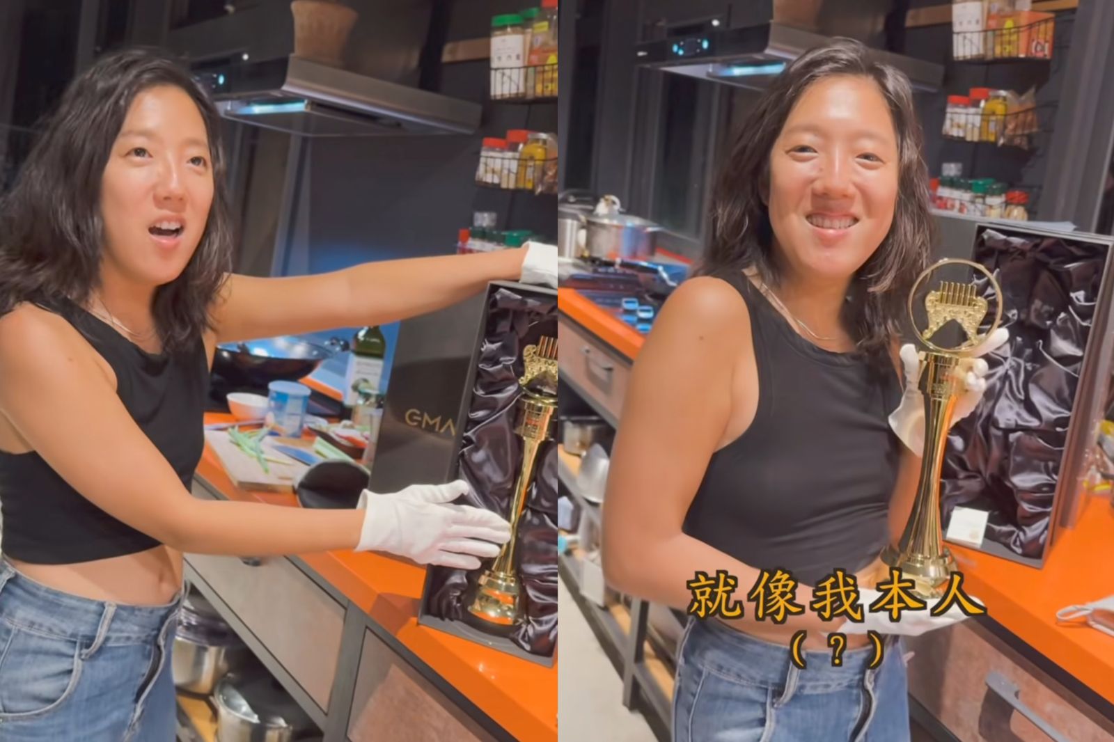 李竺芯開箱金曲獎座變「痟查某」　爽喊金光閃閃：就像我本人