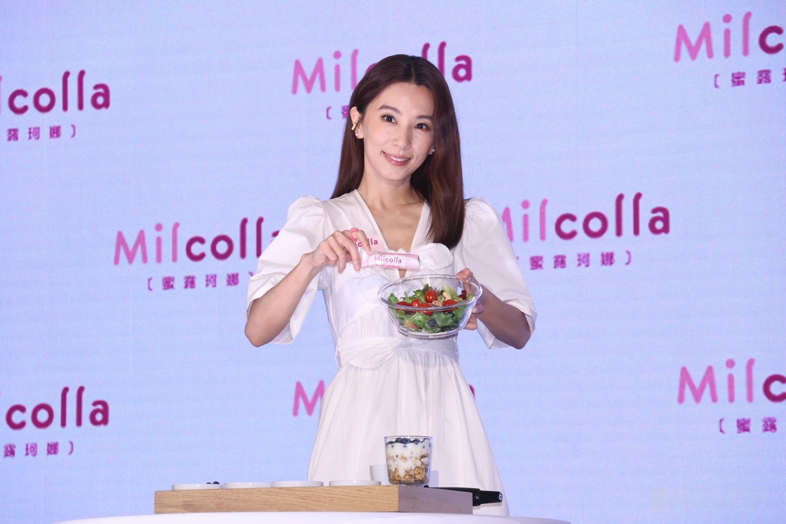 Hebe分享自己平常多吃原型食物,以及攝取好的蛋白質跟澱粉,採取自然的保養方式。田瑜萍攝