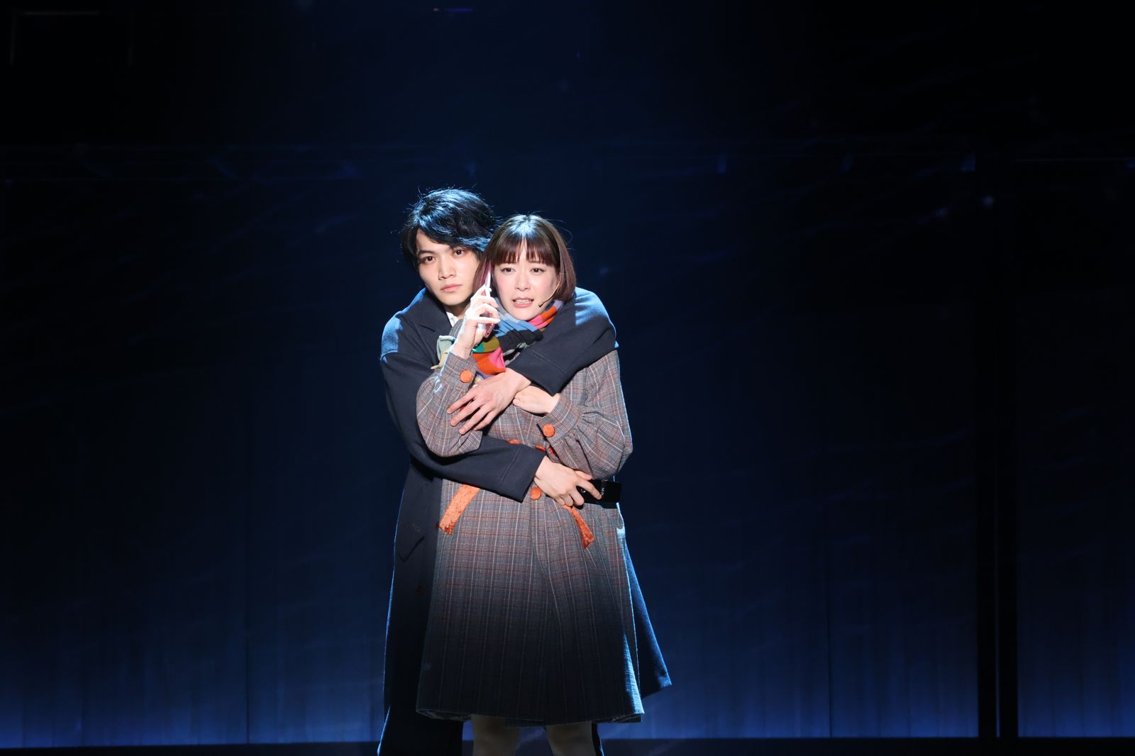 上野樹里（右）在音樂劇中與三浦宏規合作。東寶演劇部提供